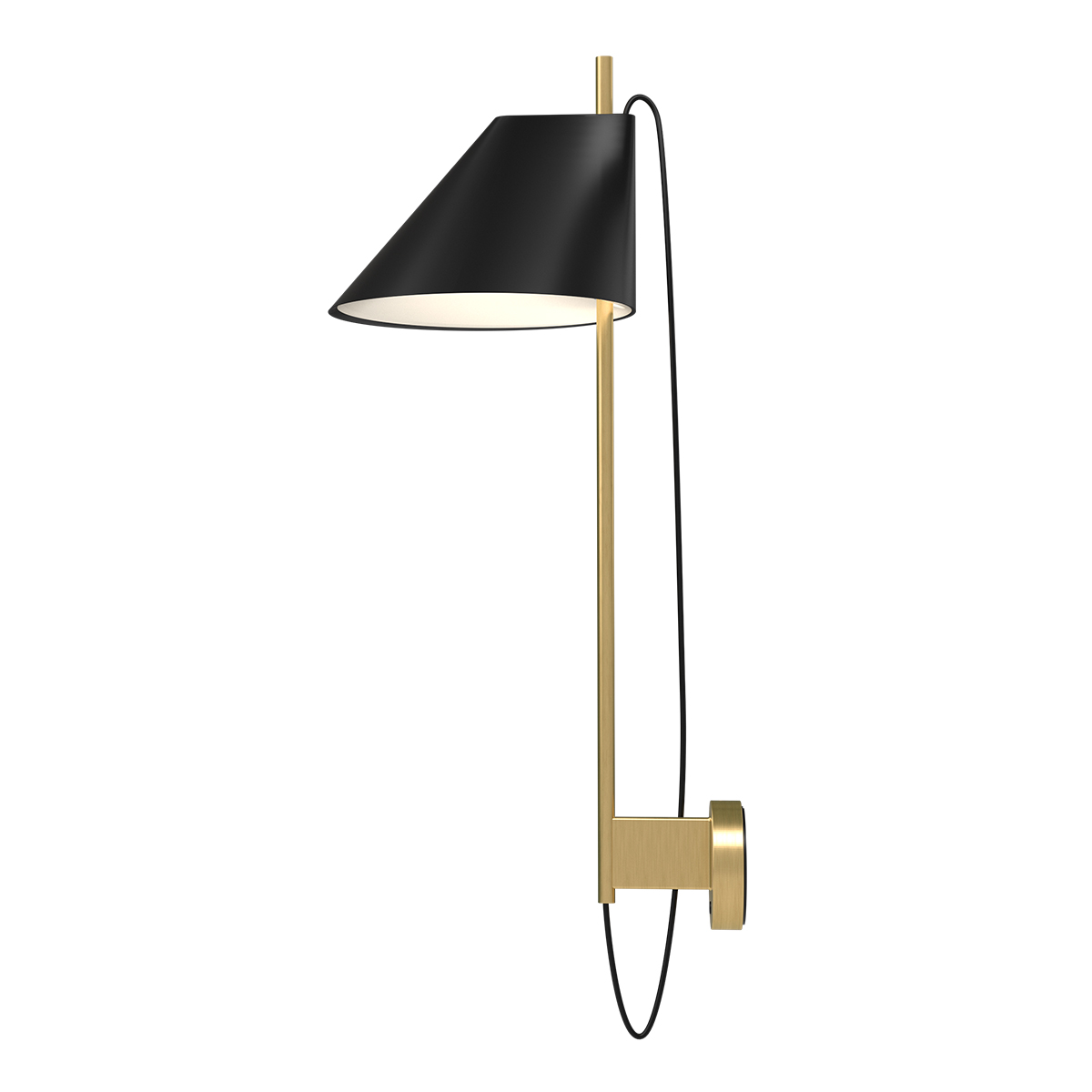 Louis Poulsen Yuh Brass LED Wandleuchte, Messing / schwarz
