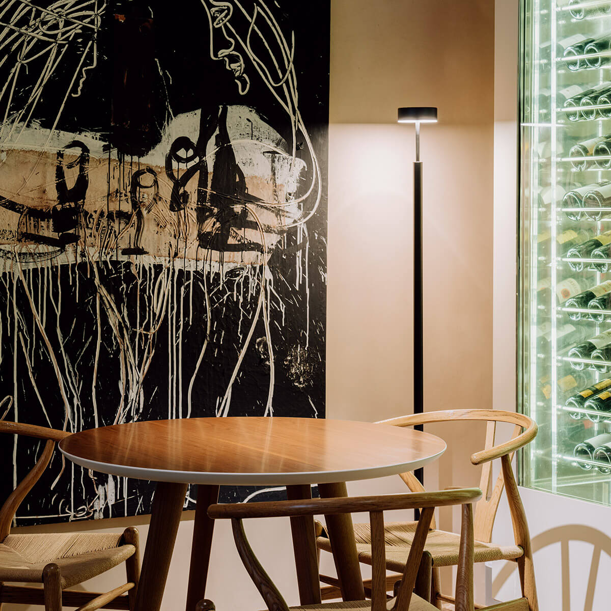 Milan Peak LED Stehleuchte, Höhe: 170 cm, schwarz matt