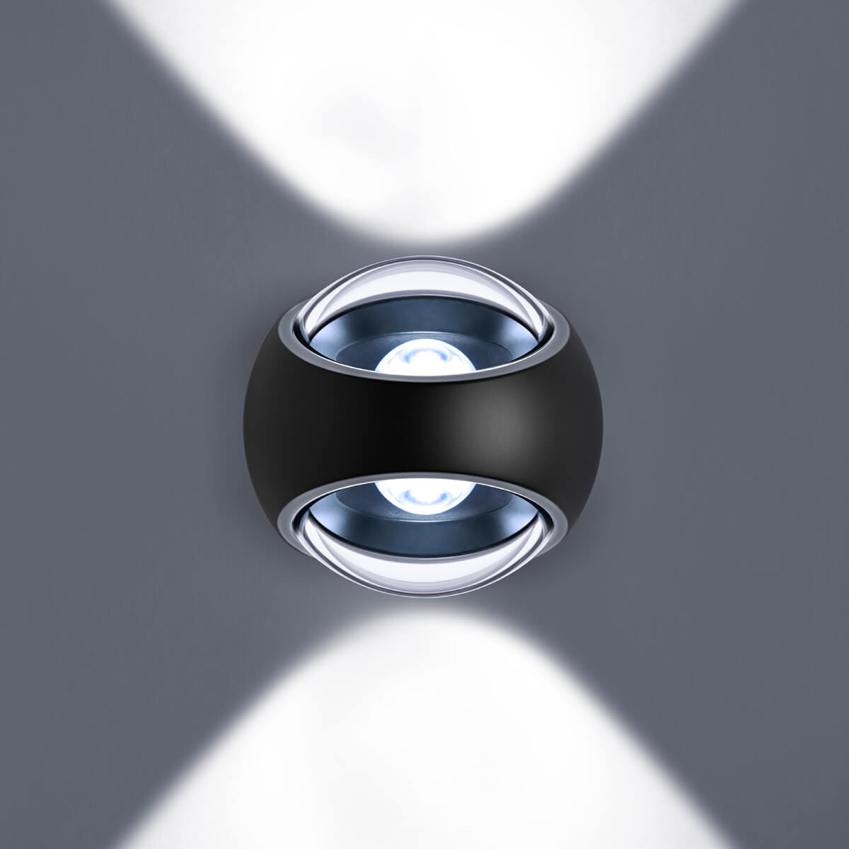 Occhio Sito verticale Volt S80 Wandleuchte, schwarz matt