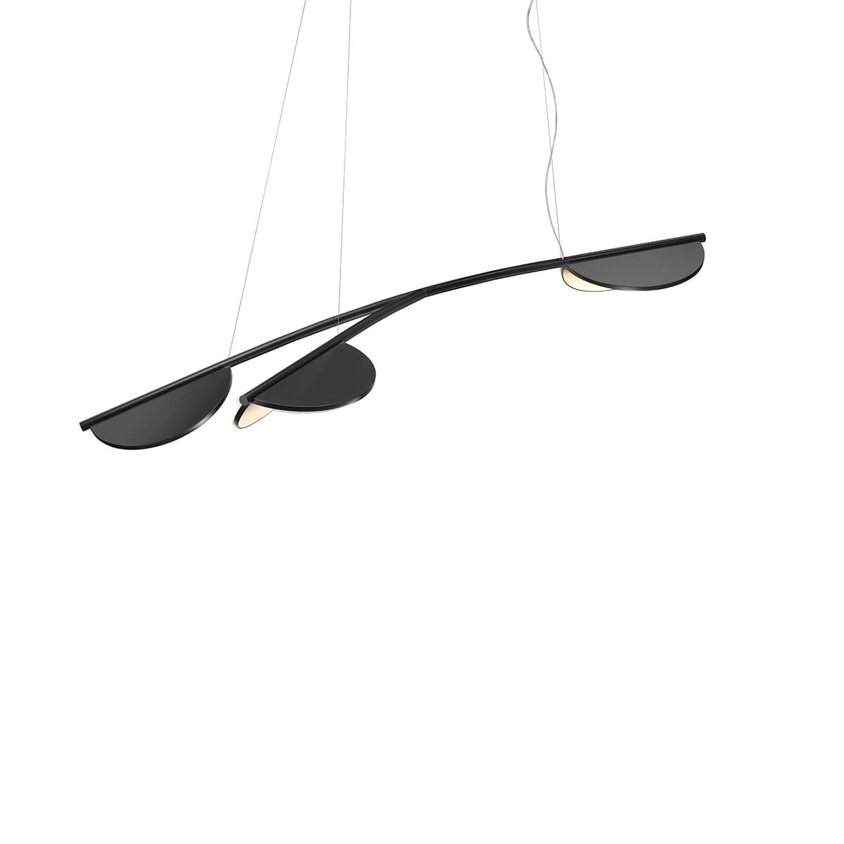 Flos Almendra Organic S3 Y Short LED Pendelleuchte, anthrazit matt (©Flos)