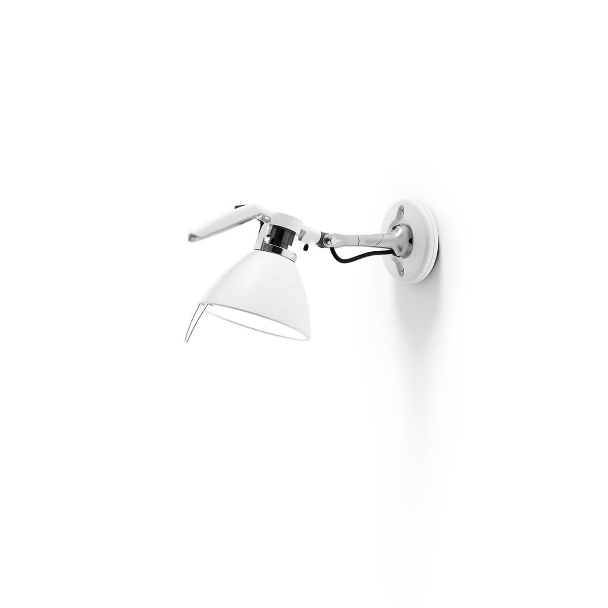 Luceplan Fortebraccio Spot Parete, Ø: 16 cm, weiß