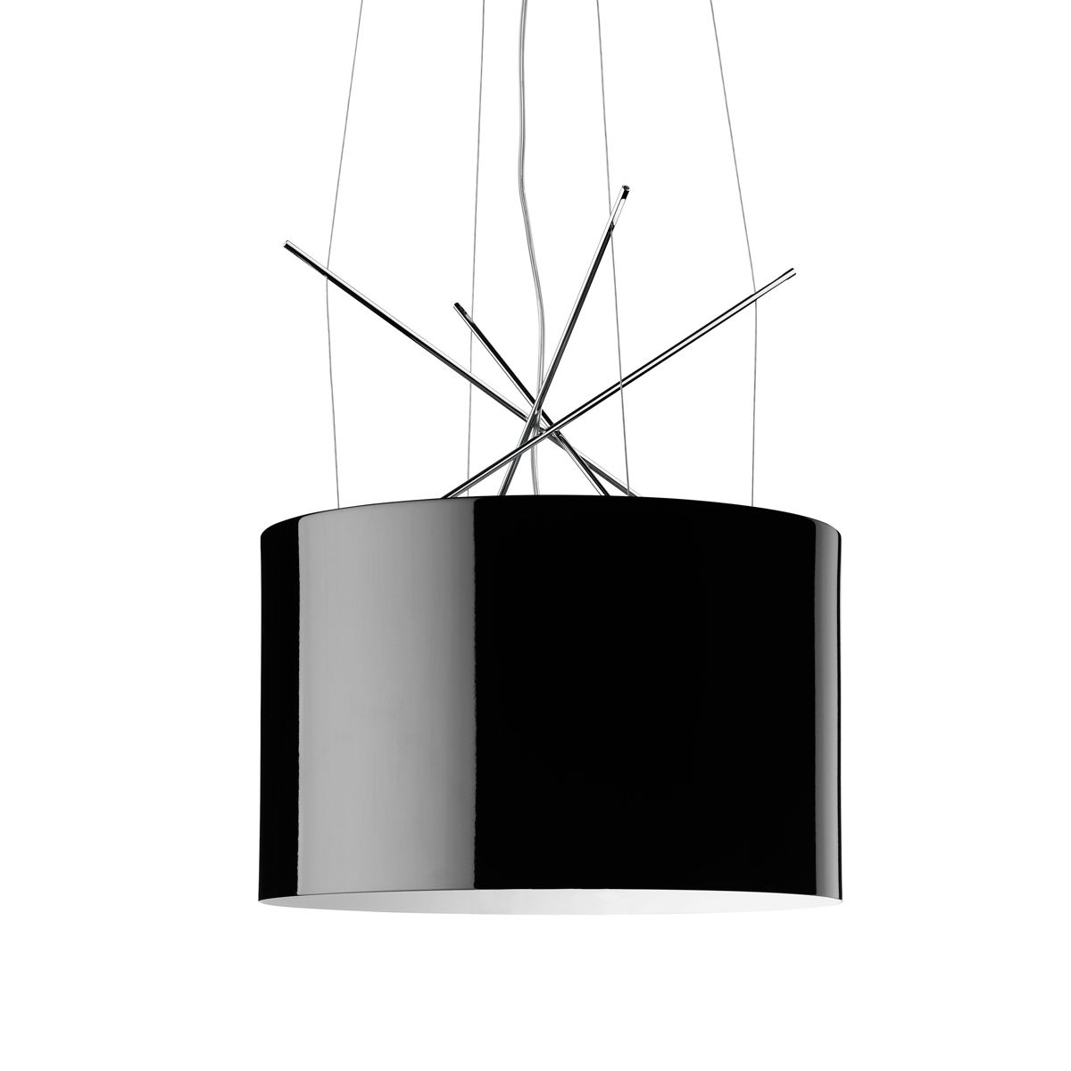 Flos Ray S Pendelleuchte, Alu schwarz