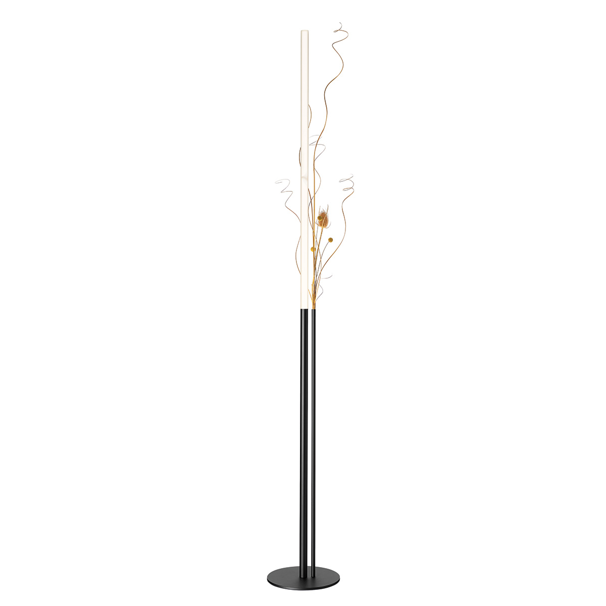 Cini & Nils Ognidove terra LED Akkustehleuchte & Vase, schwarz (Dekoration nicht inbegriffen)
