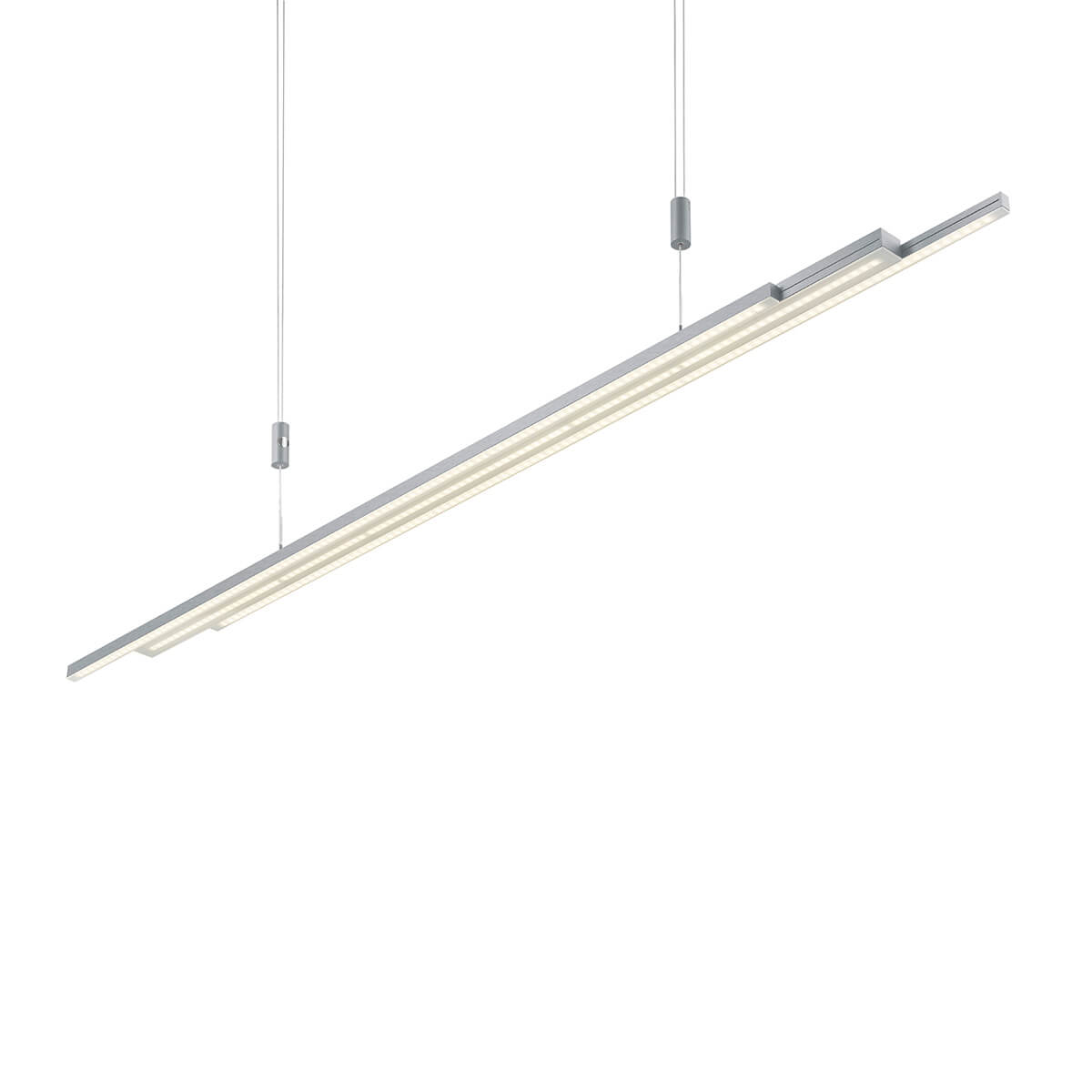 Bankamp Lightline II up & down LED Pendelleuchte, Vertical dim, Nickel matt