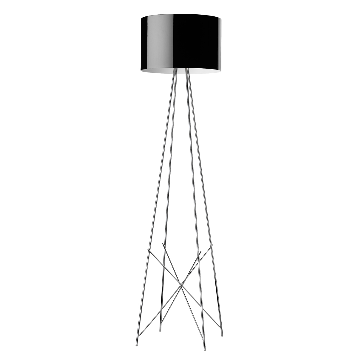 Flos Ray F2 Stehleuchte, Schirm: Alu schwarz
