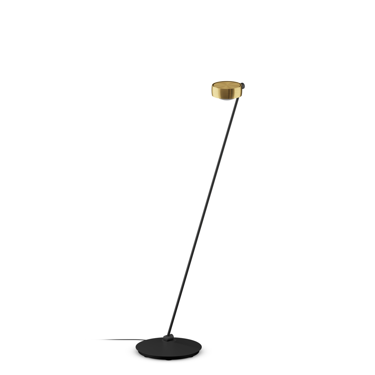 Occhio Sento C lettura LED Leseleuchte, 125 cm, 2700 K, Ausrichtung: links vom Objekt, Bronze / schwarz matt