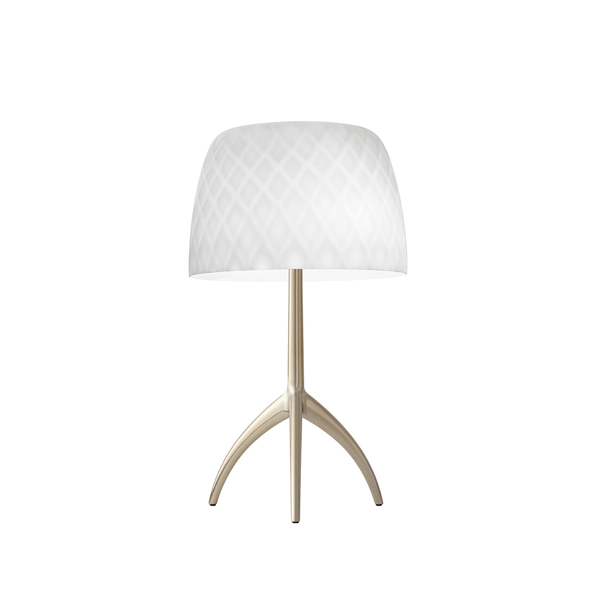 Foscarini Lumiere 30th Piccola Tavolo, mit Dimmer, champagner / pastilles (Rautenmuster)