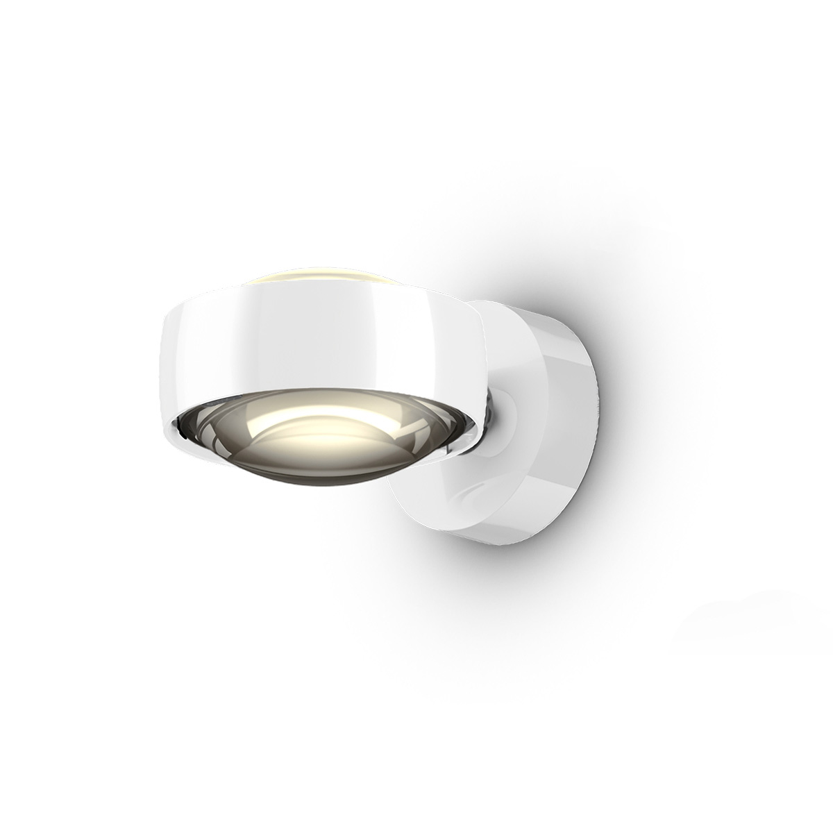 Occhio Sento D verticale up "air" LED Wandleuchte, 2700 K, Chrom / weiß glänzend