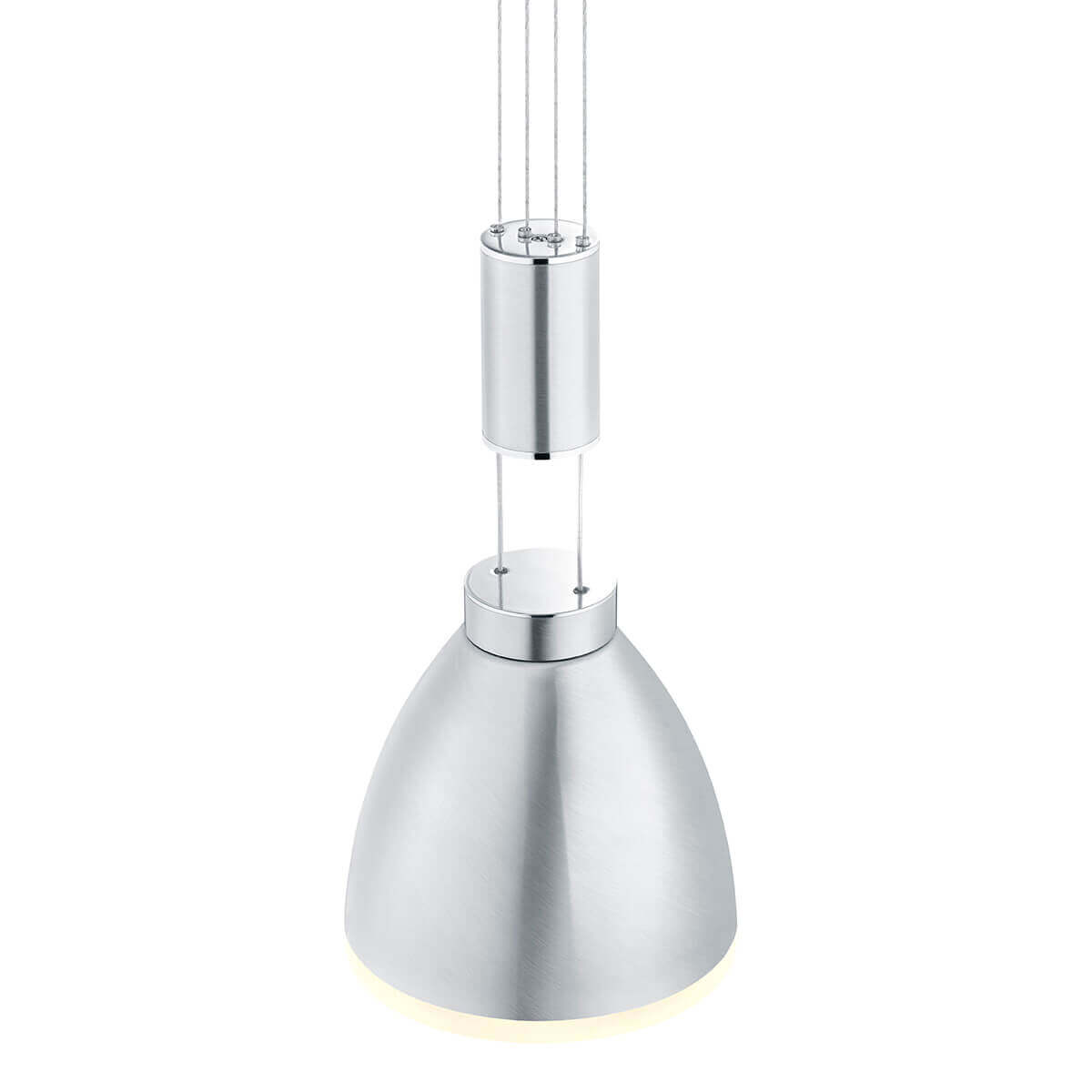 HELL Leni LED Pendelleuchte, 3-flg., Nickel matt / Chrom, Leuchtenpendel