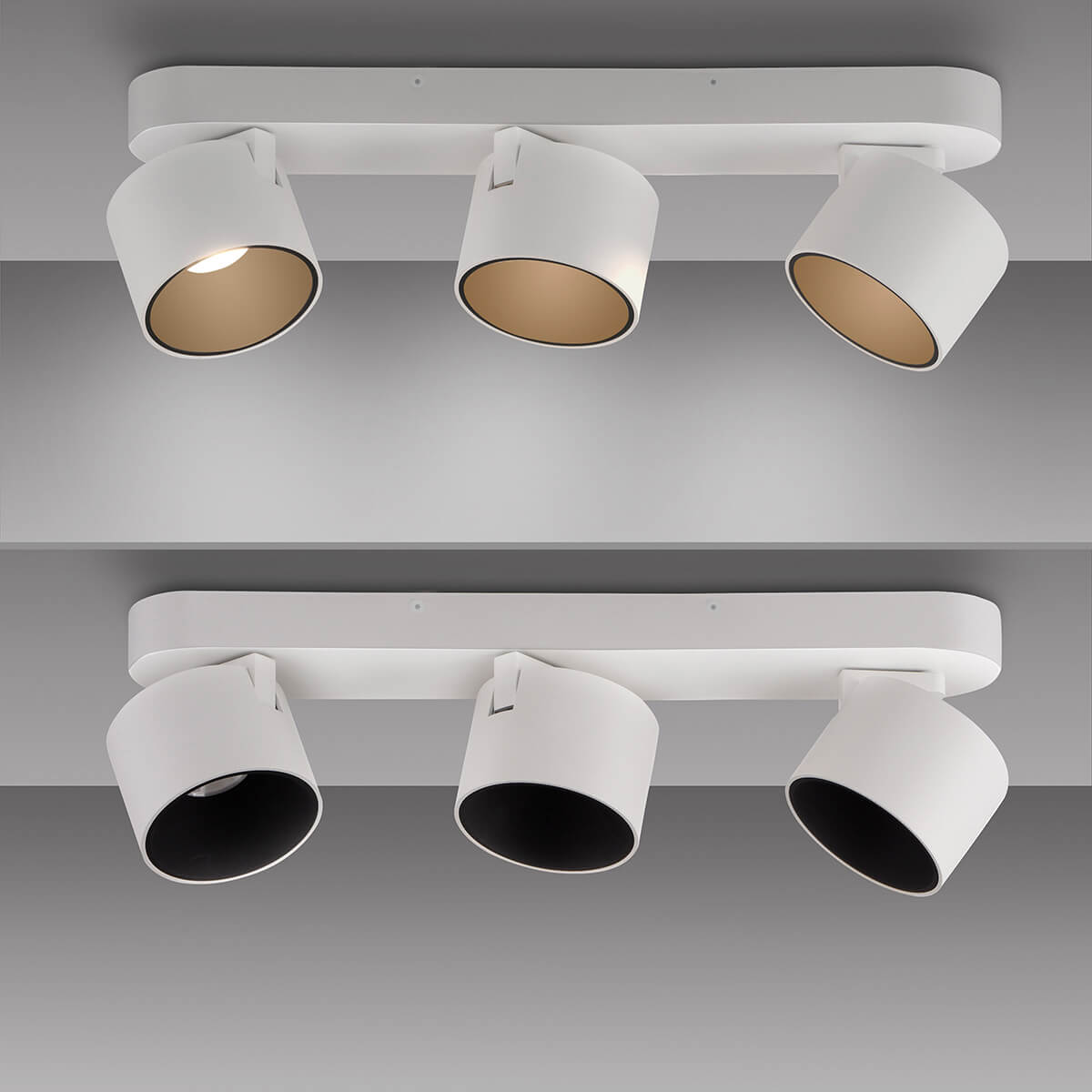 PURE Cup LED Deckenleuchte, 3-flg.