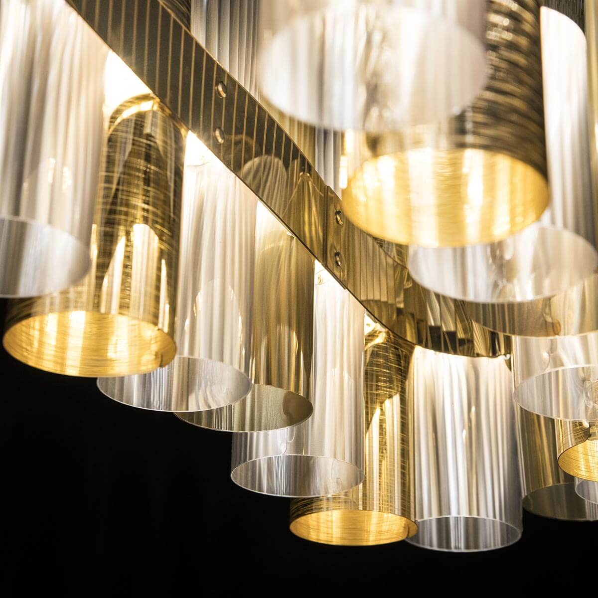 Slamp La Lollo LED Suspension Linear 140, gold (golden/gelb)