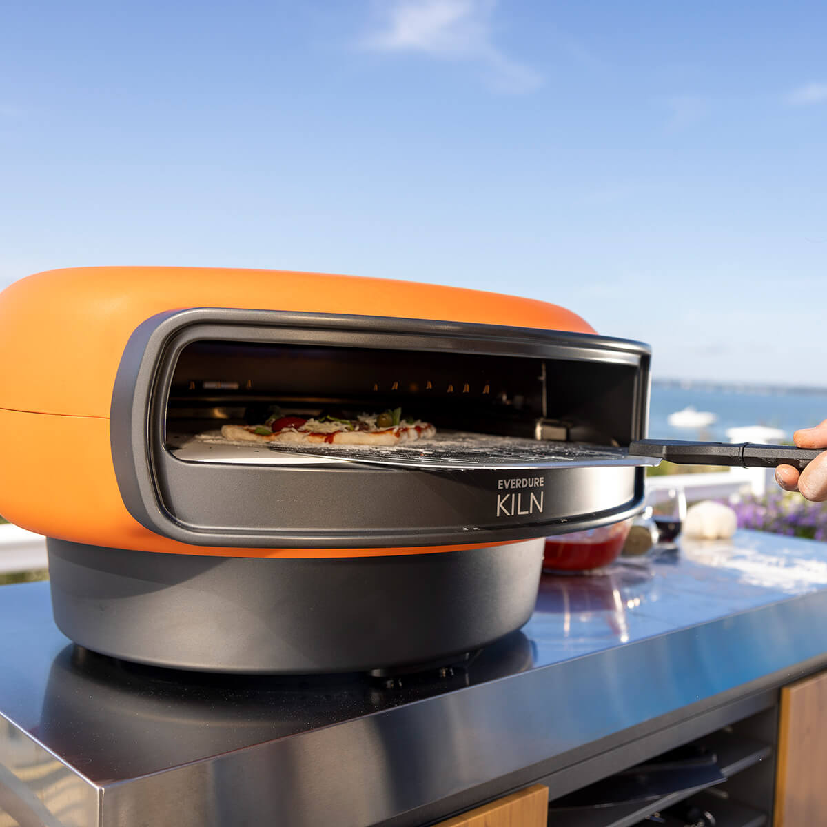 Everdure KILN Pizzaofen, 2 Brenner, rotierend, terracotta