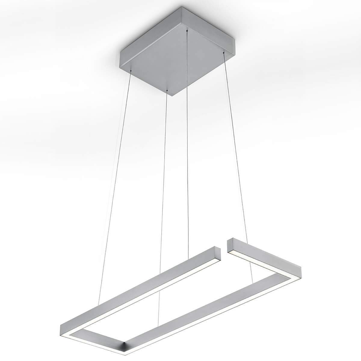 Knapstein Marisa LED Pendelleuchte, Länge: 60,6 cm, Nickel matt