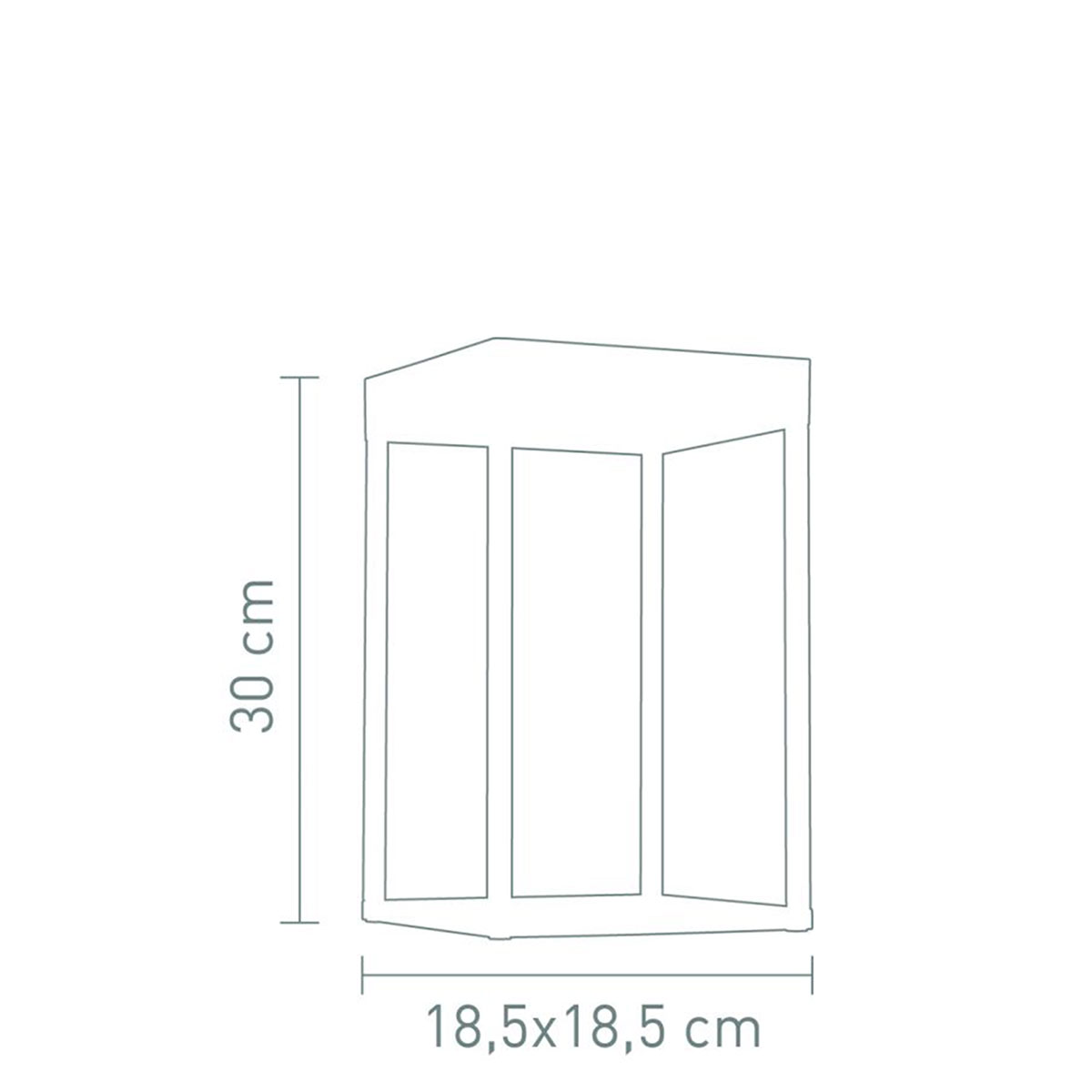Villeroy & Boch Cannes LED Akku-Solarleuchte, Höhe: 30 cm, Maßzeichnung