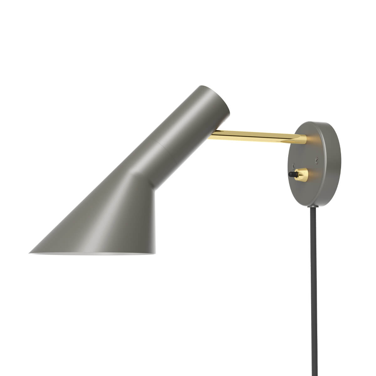 Louis Poulsen AJ Wandleuchte, Warm grey / Messing