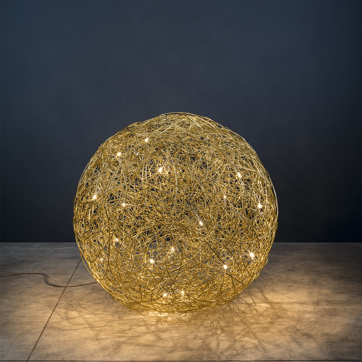 Catellani & Smith Fil de Fer F Bodenleuchte, Ø: 30 cm, Gold
