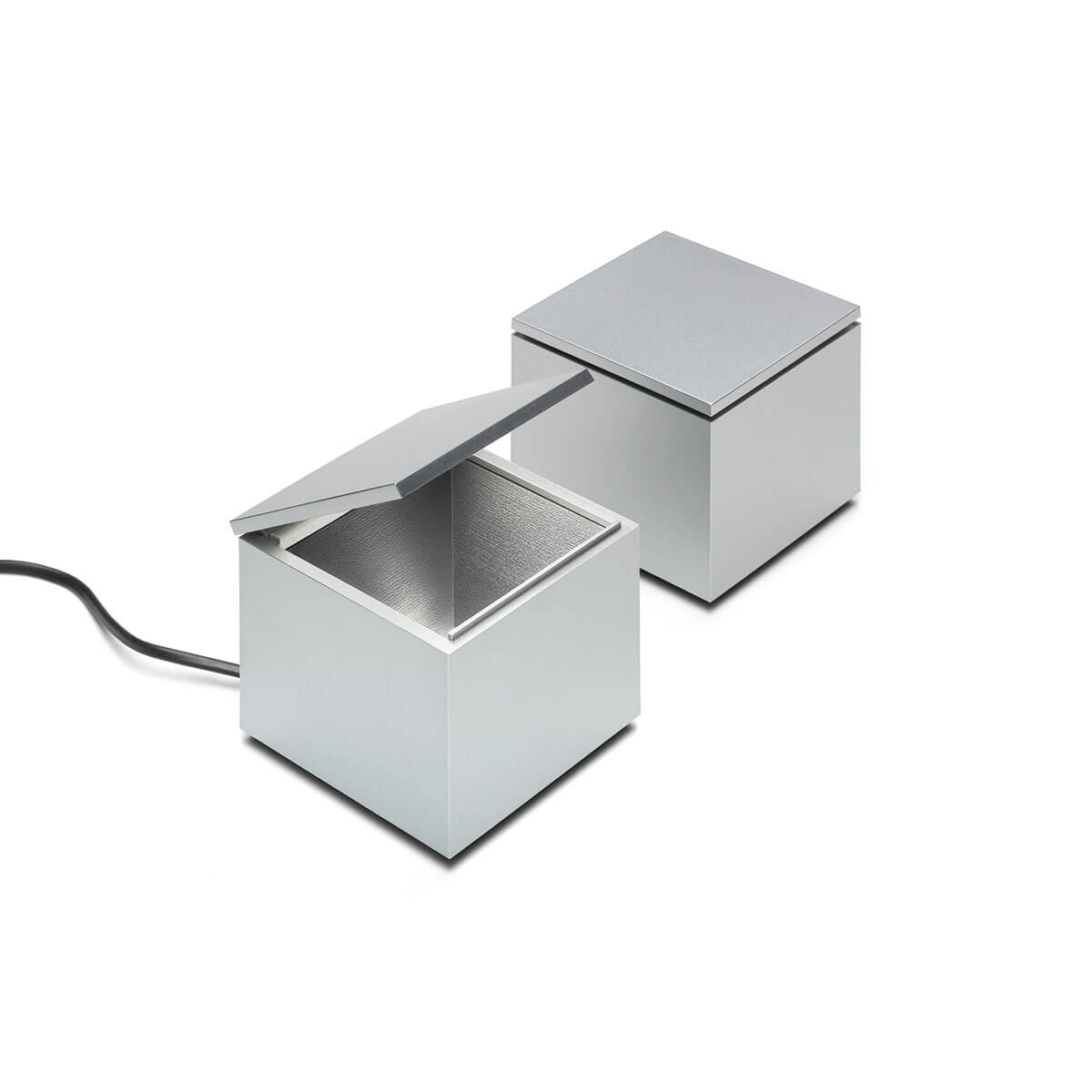 Cini & Nils Cuboluce LED Tavolo, Silber
