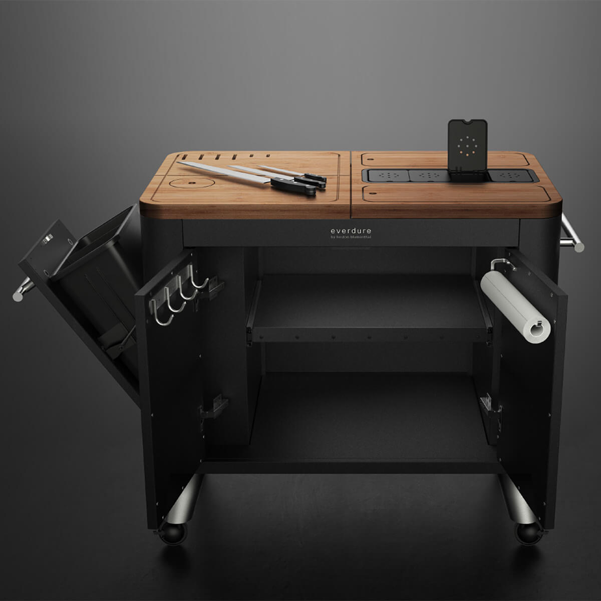 Everdure by Heston Blumenthal Mobile Outdoor Küche, schwarz