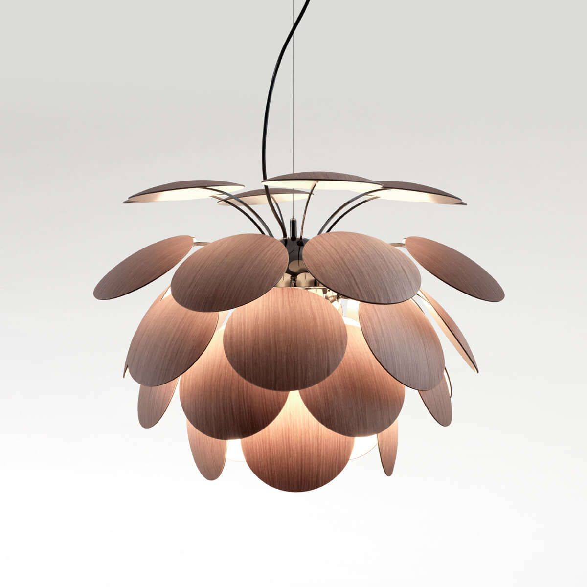 Marset Discocó Wood 68 Pendelleuchte, amerikanische Eiche Discocó Wood 68 Pendelleuchte