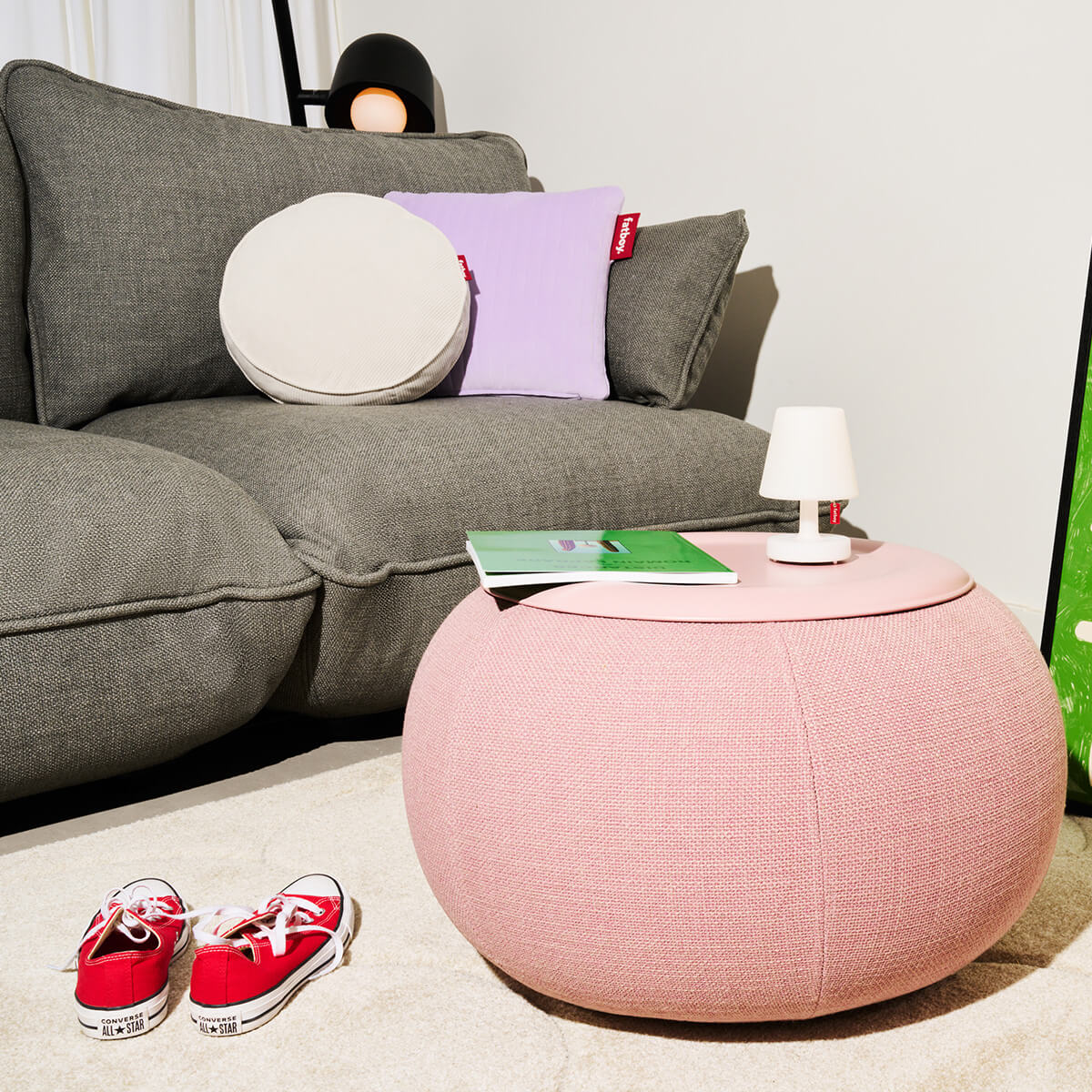 Fatboy Recycled Pill Pillow Cord Kissen, Cream