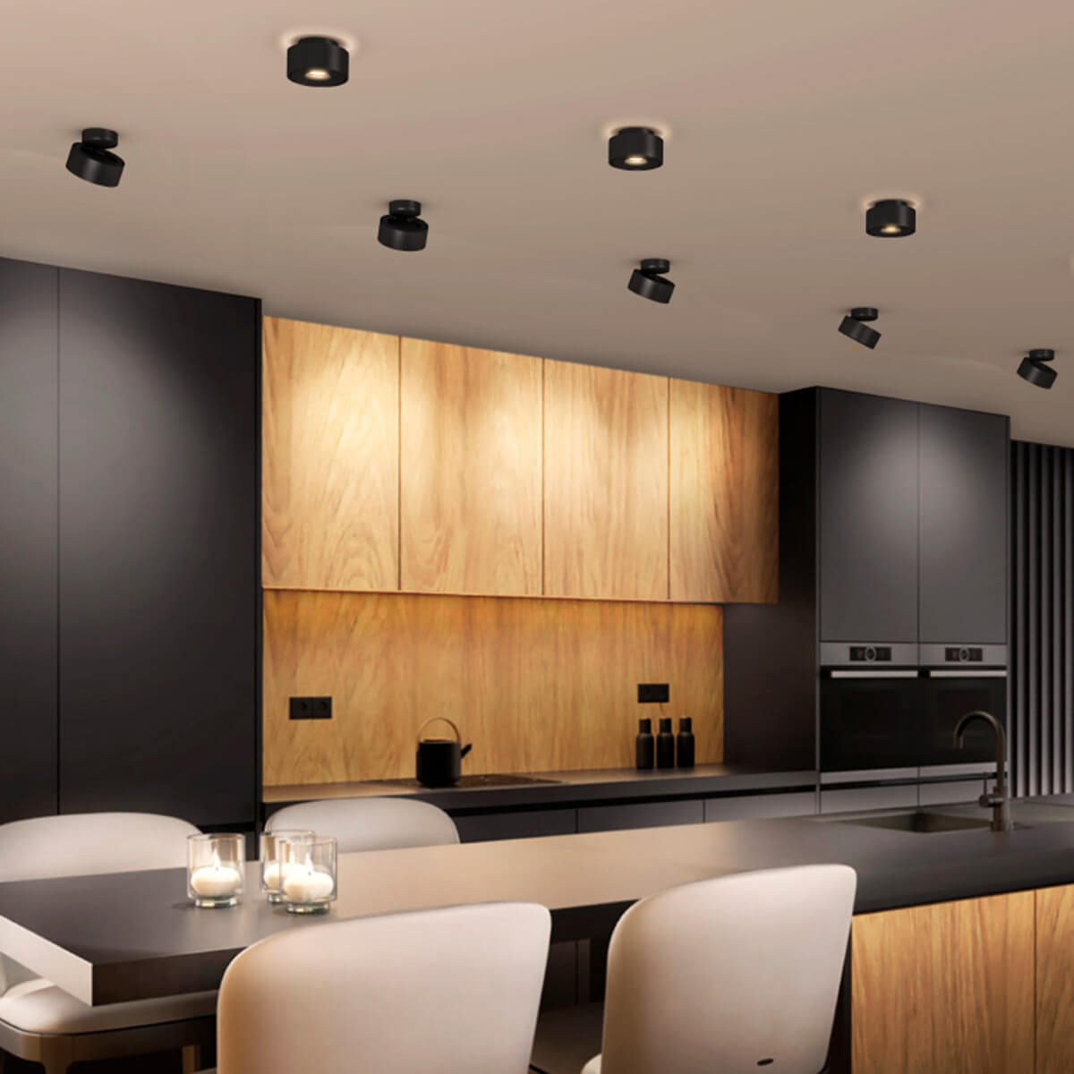 Bruck Vito 120 Spot 50° LV C LED Deckenaufbaustrahler, schwarz