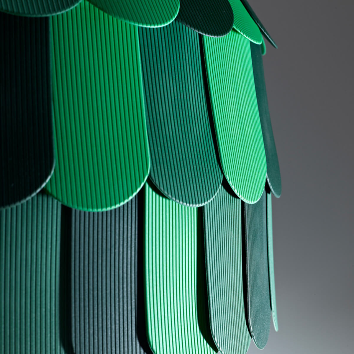 Fabbian Roofer Pendelleuchte, Ø: 57 cm, grün