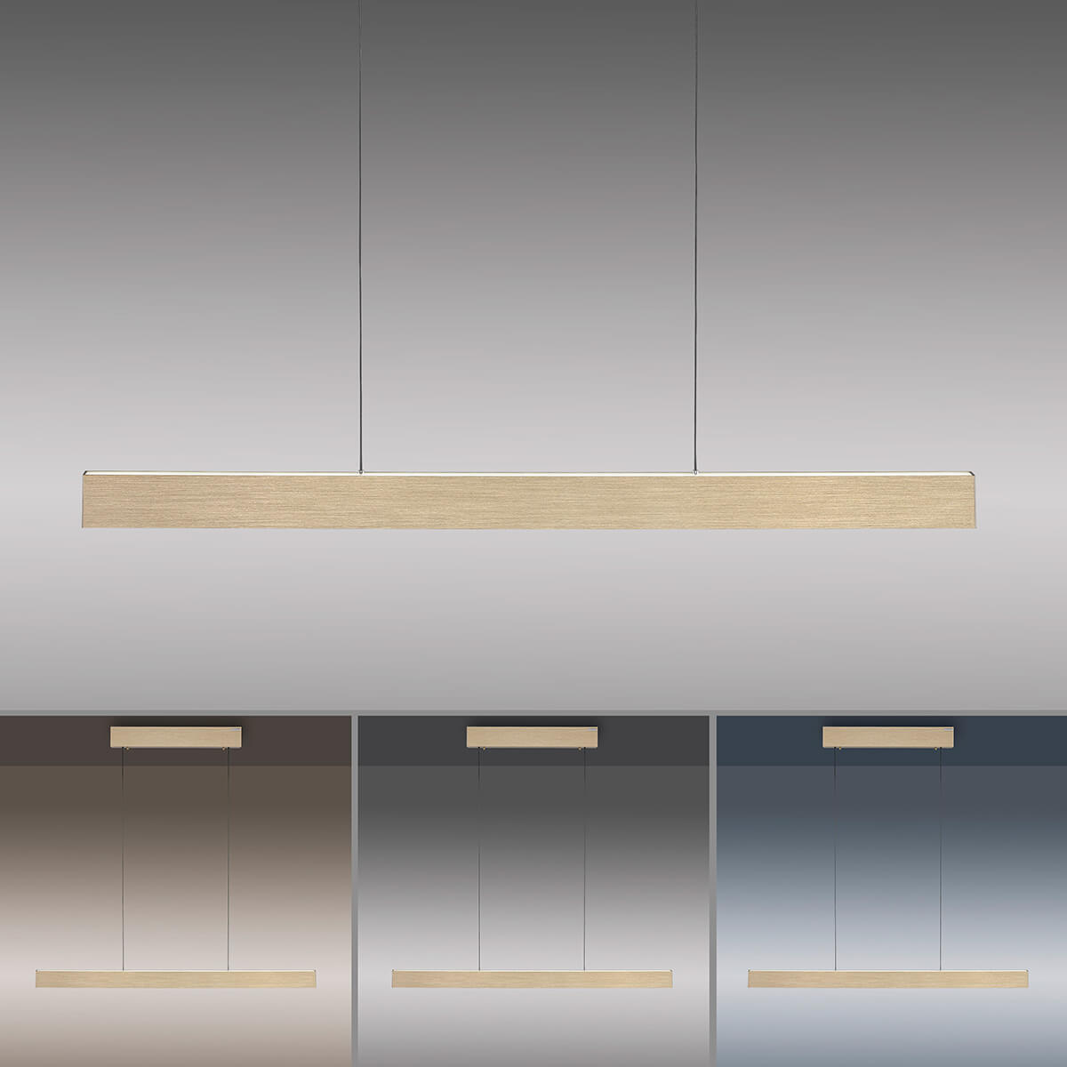 Neuhaus PURE E-Motion LED Pendelleuchte, Messing matt, mit CCT-Farbtemperaturwechsel