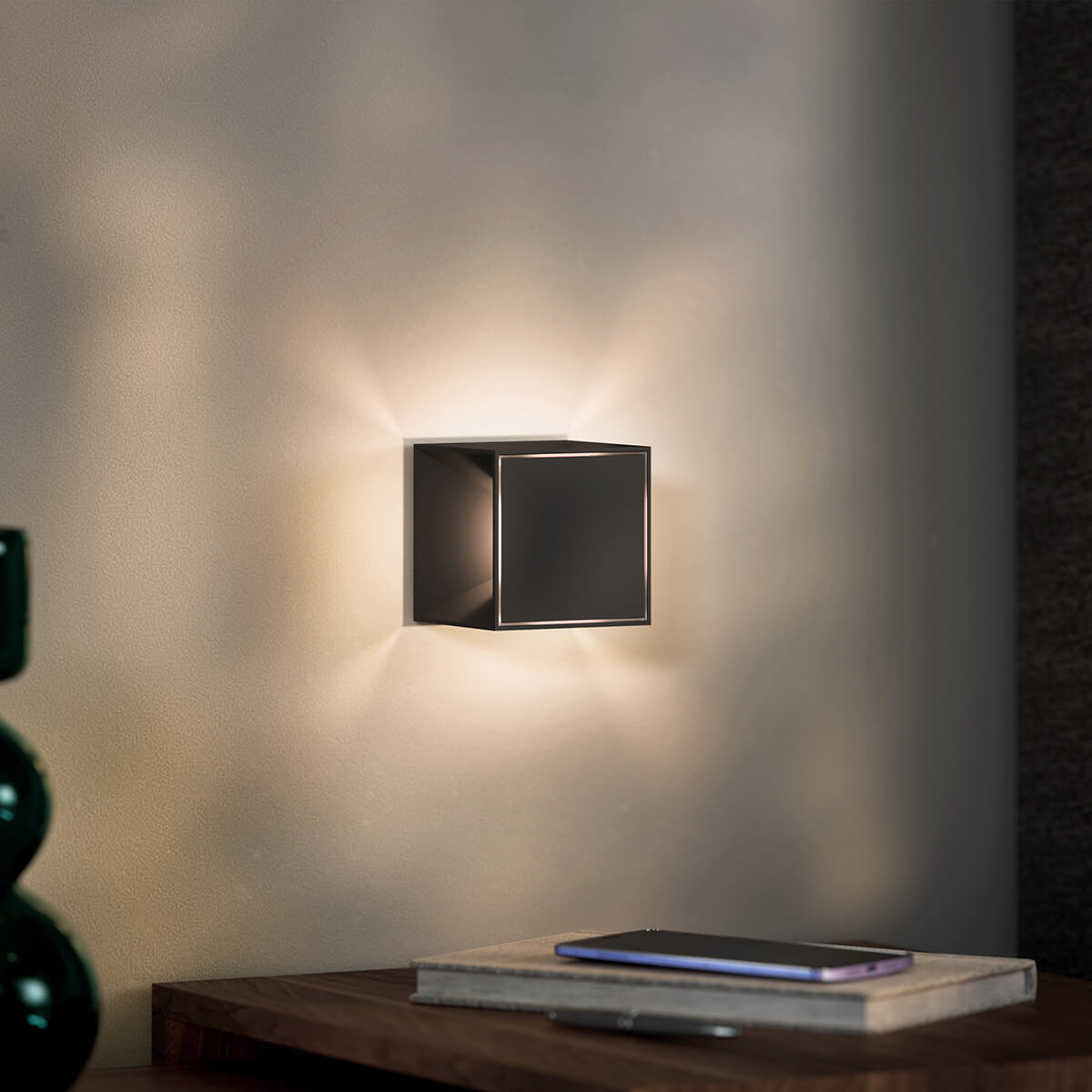 Sigor Nutalis mini LED Akkuleuchte / Akku-Wandleuchte, nachtschwarz