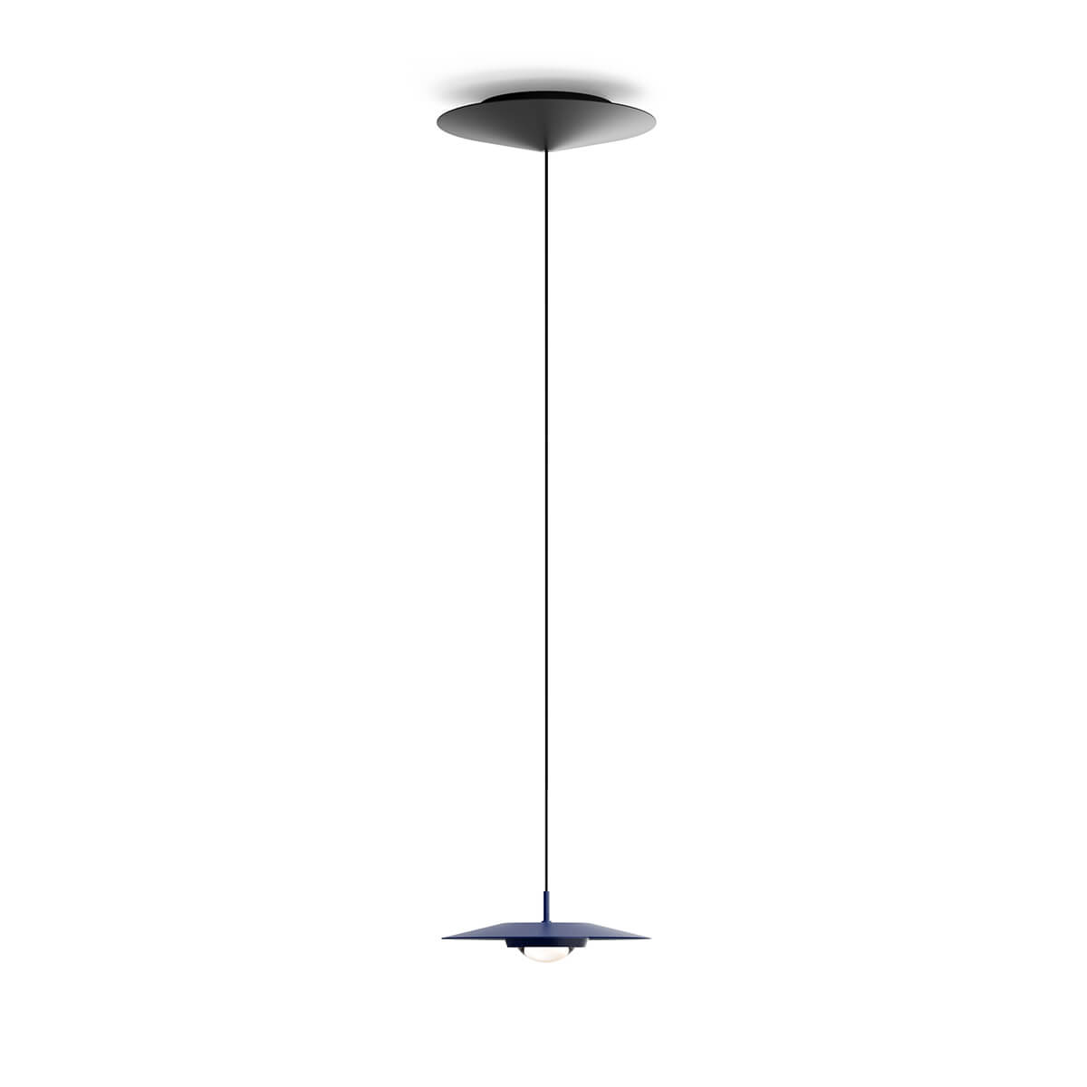 Luceplan Koinè LED Sospensione, Ø: 20 cm, blau matt