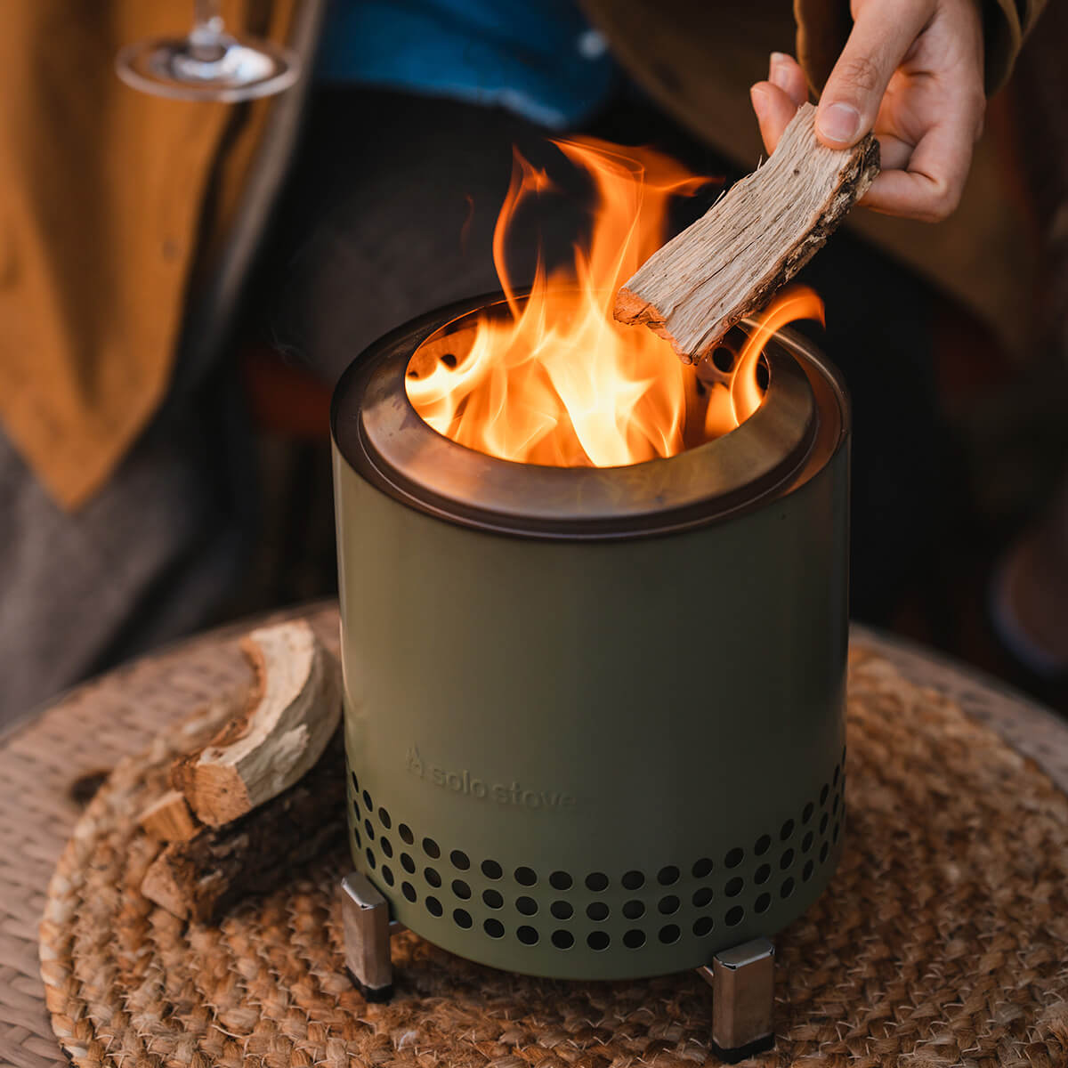 Solo Stove Mesa XL Tischfeuer & Tischkamin, Deep Olive (grün)