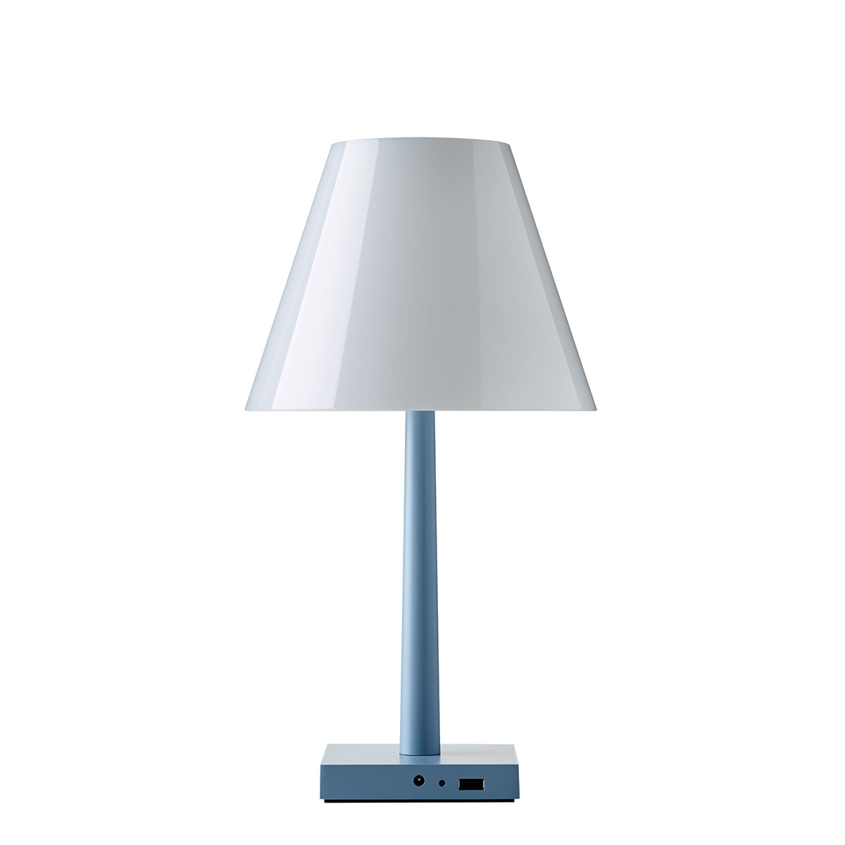 Rotaliana Dina LED Akkuleuchte, hellblau, mit weißem Schirm