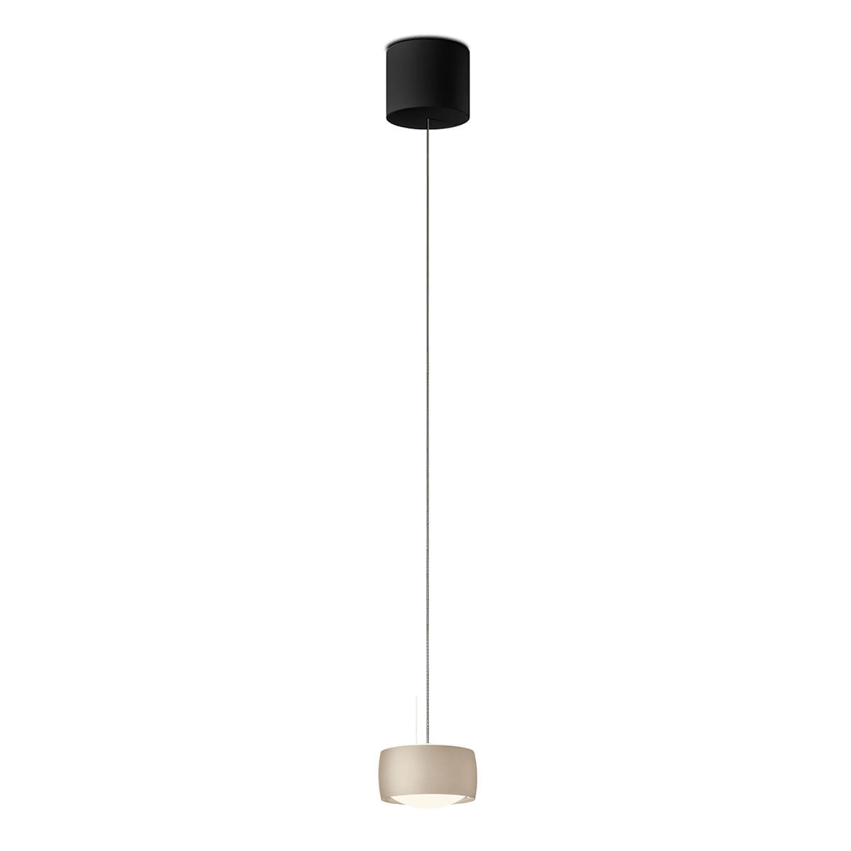 Oligo Grace LED Pendelleuchte, TW, unsichtbare Höhenverstellung, cashmere matt, Baldachin: schwarz