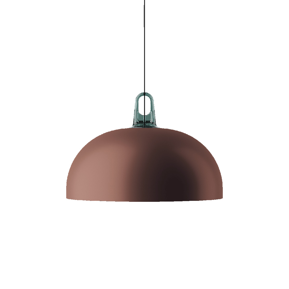 Lodes Jim Dome Pendelleuchte, türkis / Bronze