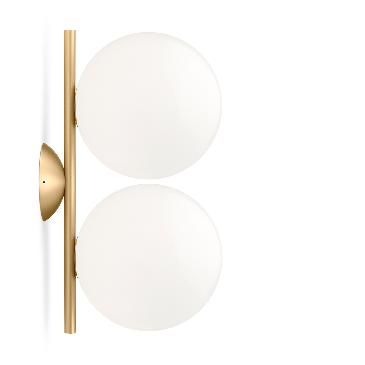 Flos IC C/W1 Double Wand- / Deckenleuchte, Messing gebürstet (©Piero Fasanotto)