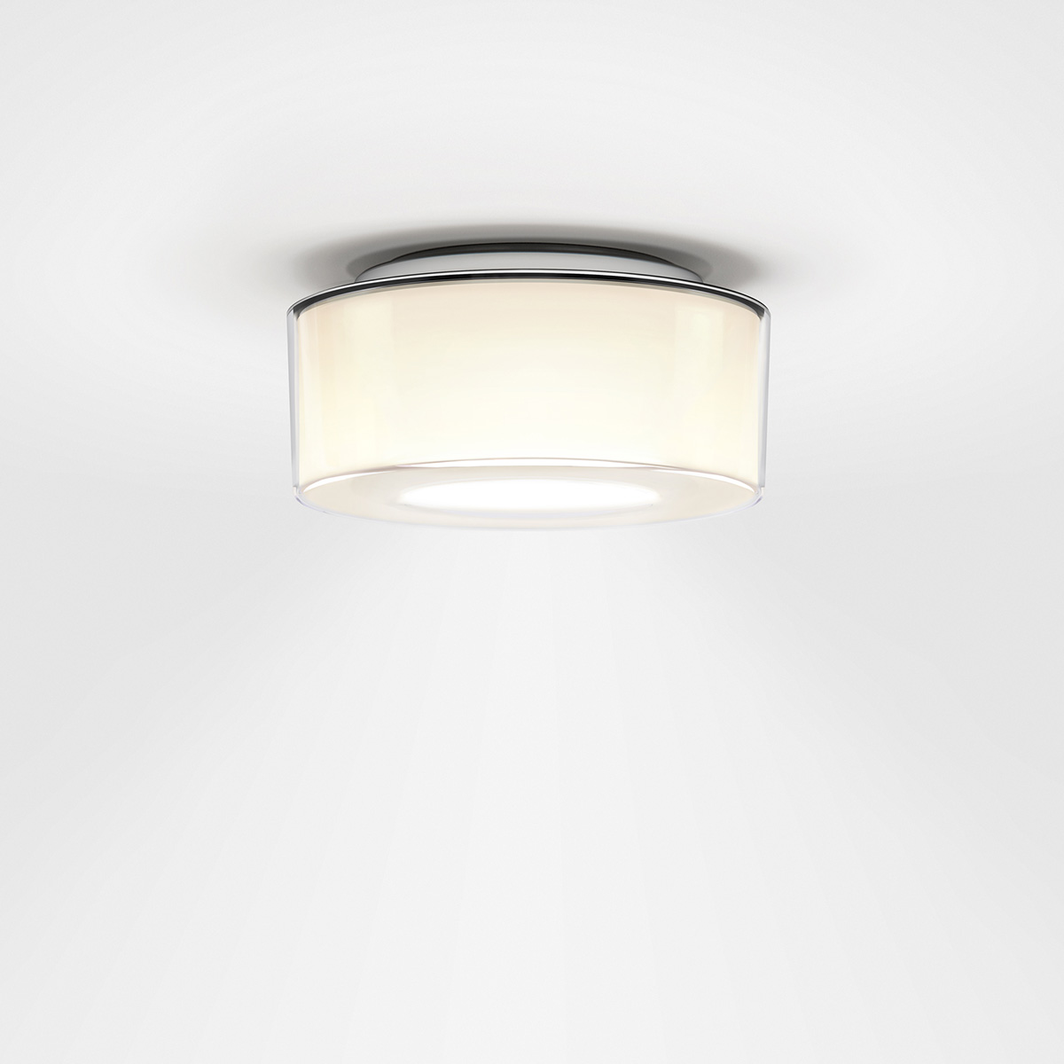 Serien.lighting Curling Ceiling M LED Deckenleuchte, 3000 K, Acryl klar, Reflektor: zylindrisch opal (©serien.lighting)