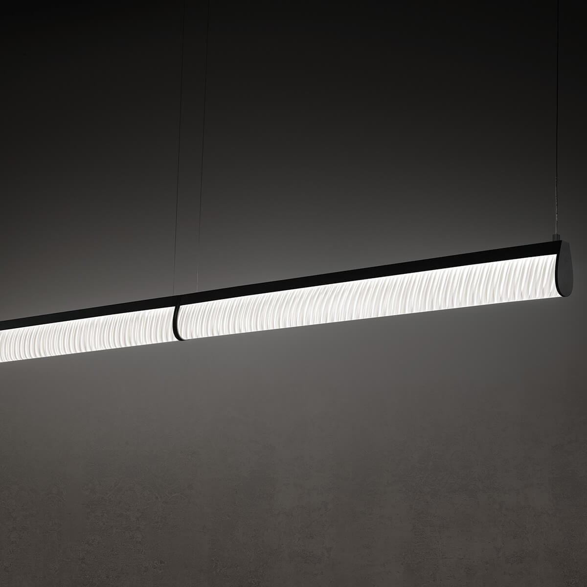 Slamp Modula Double LED Suspension, schwarz / Plissé