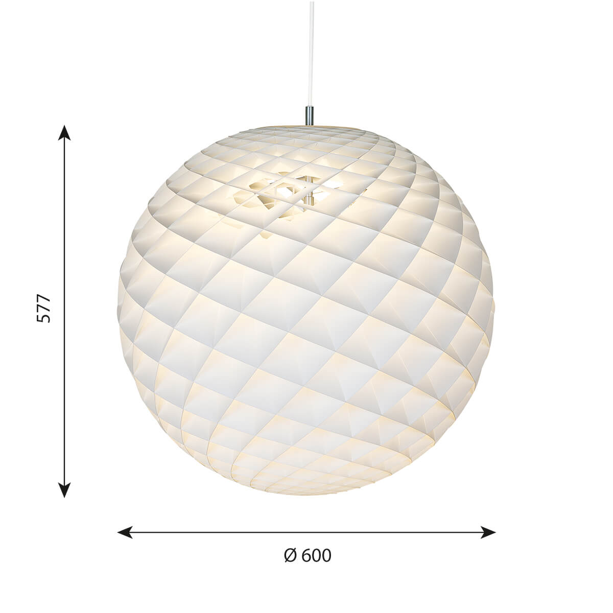 Louis Poulsen Patera Pendelleuchte, Ø: 60 cm, Maßzeichnung