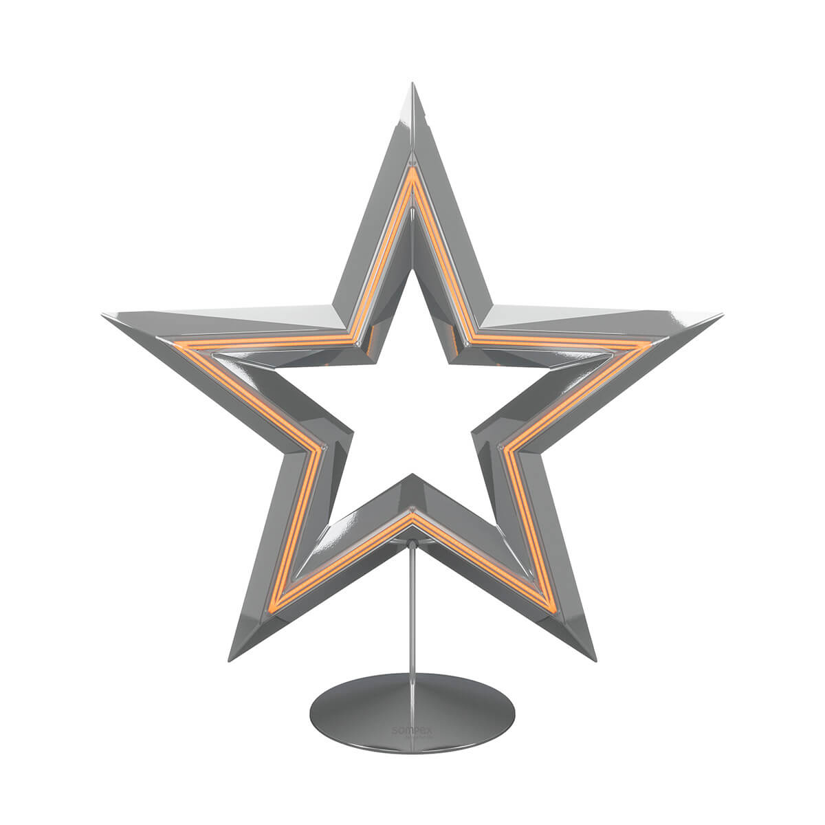Sompex Freestar LED Akku-Dekoleuchte, Chrom