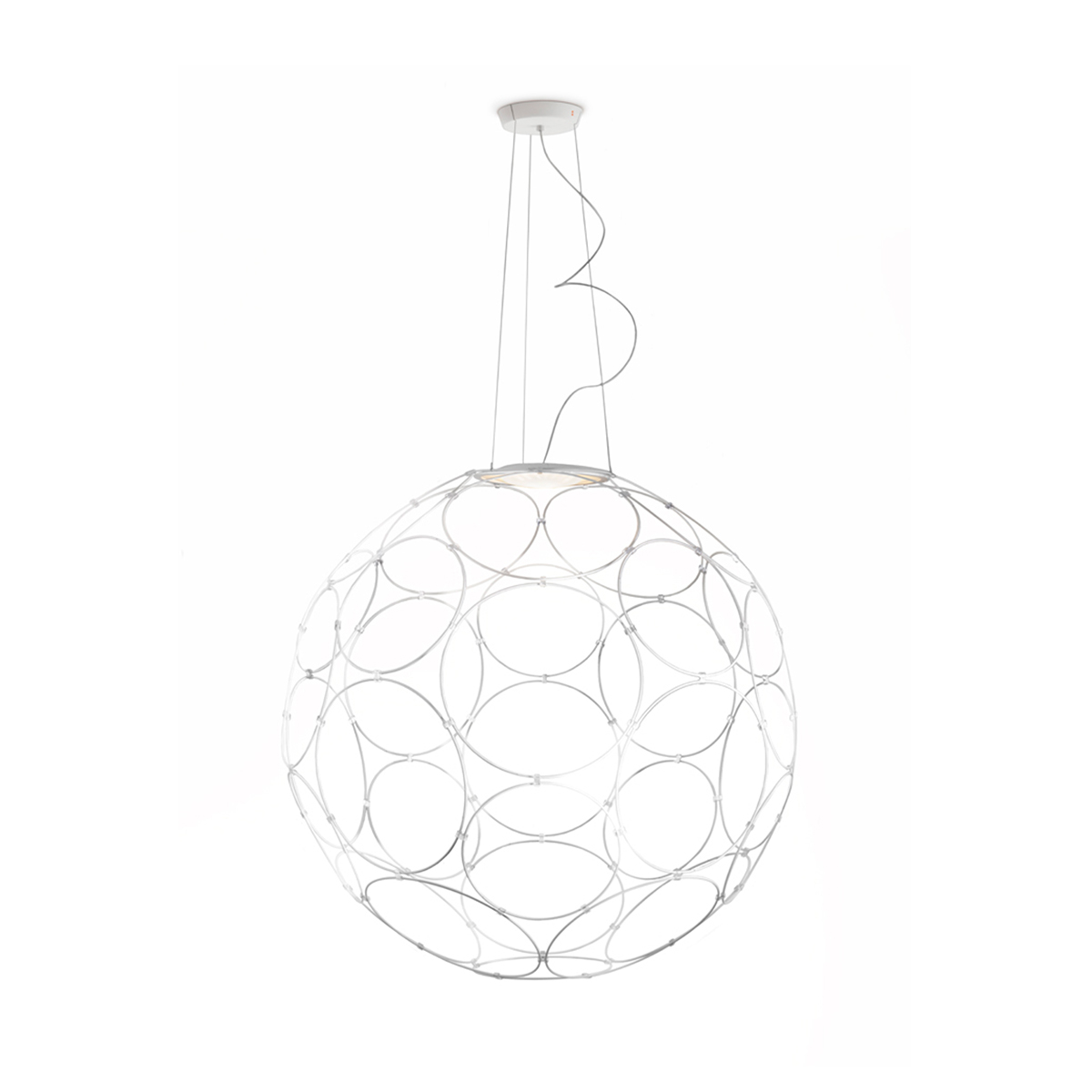 Fabbian Giro Pendelleuchte, Ø: 85 cm, weiß