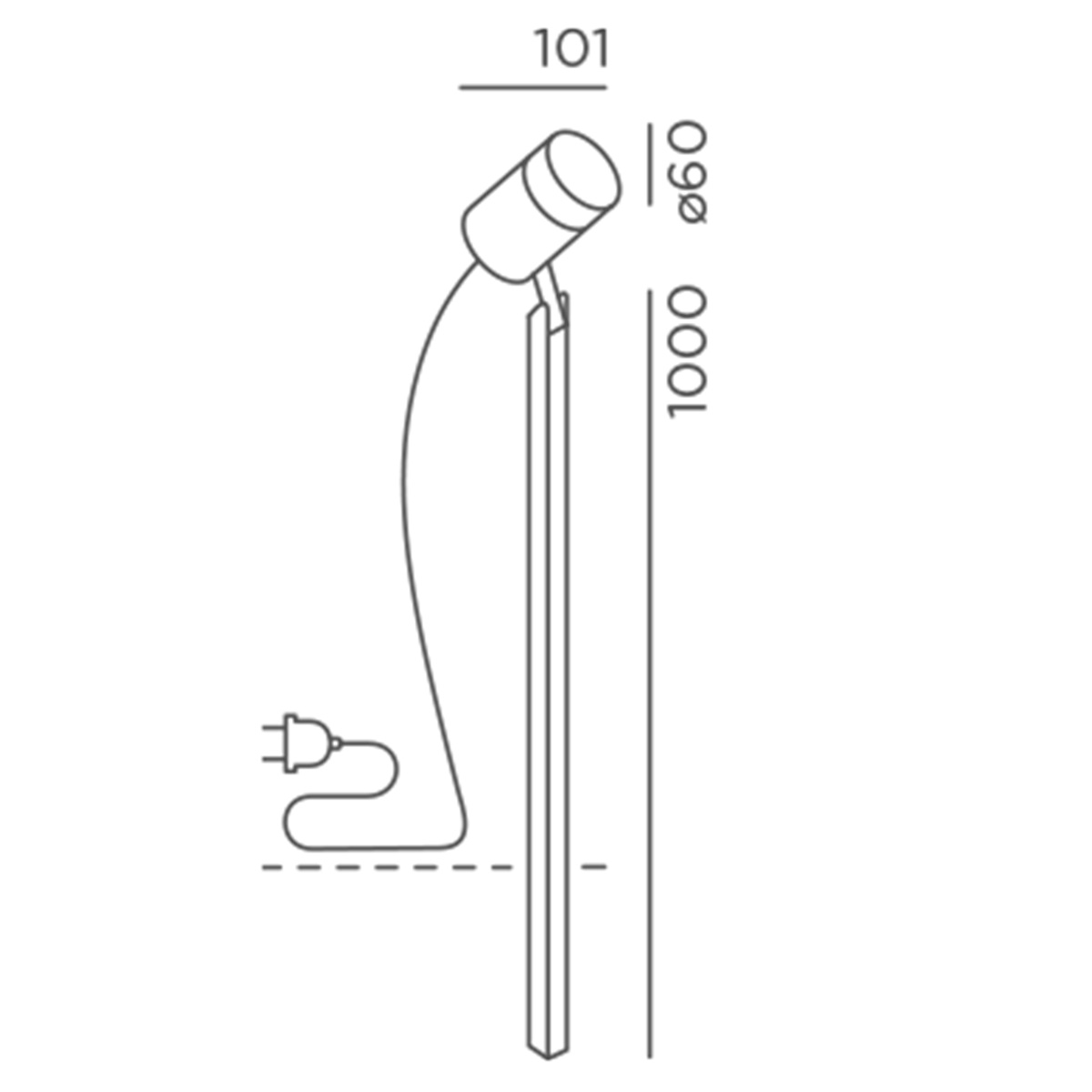 Piek Spot 100 LED Spießstrahler