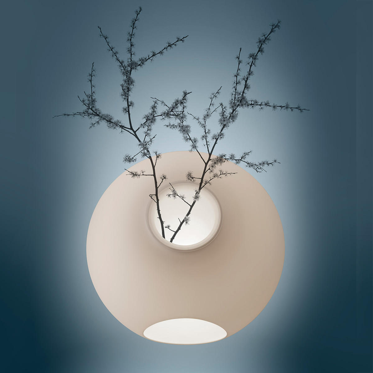 Foscarini Madre LED Tavolo & Vase, bianco (weiß) (Deko nicht inbegriffen)