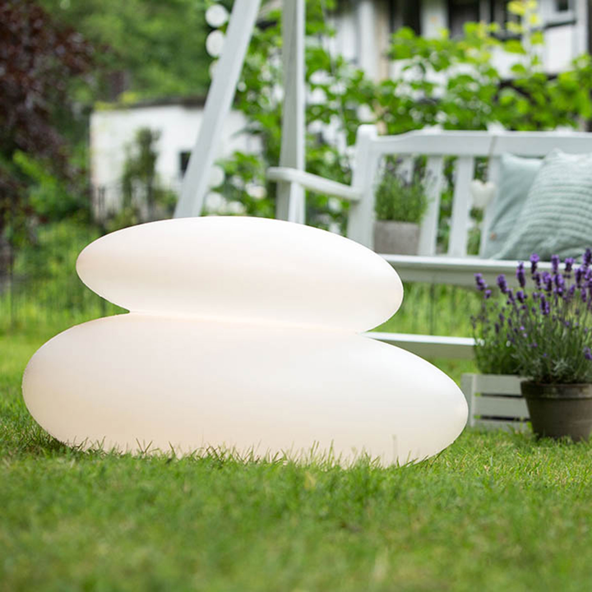 8 seasons design Shining Stone XL Dekoleuchte, weiß