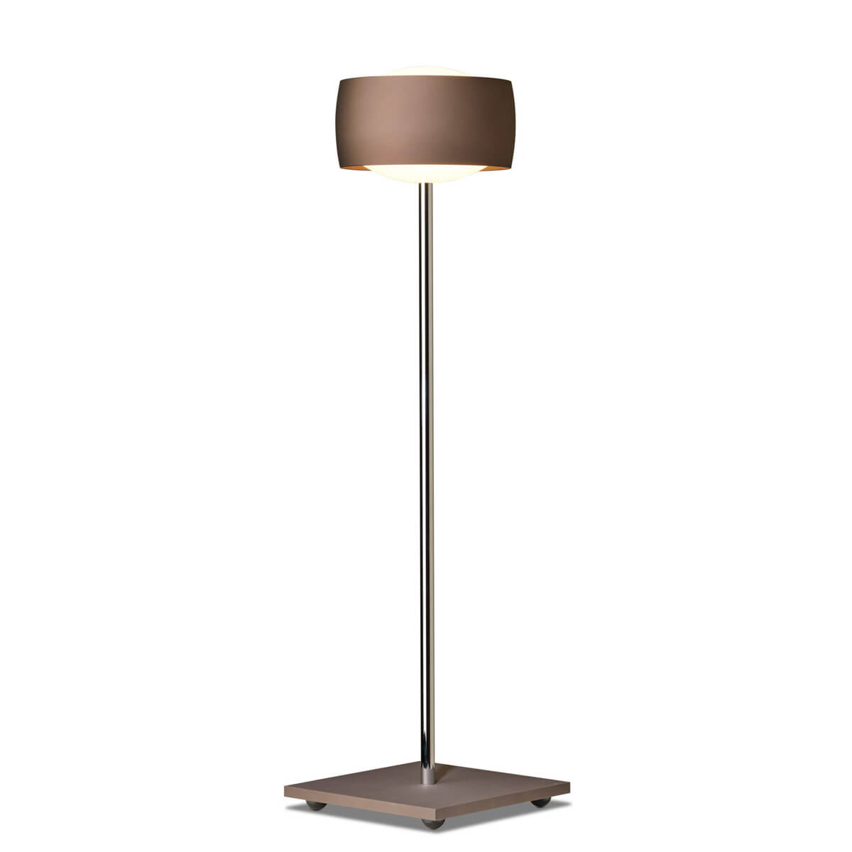 Oligo Grace LED Tischleuchte, Tunable White, Chrom / Brazilian brown