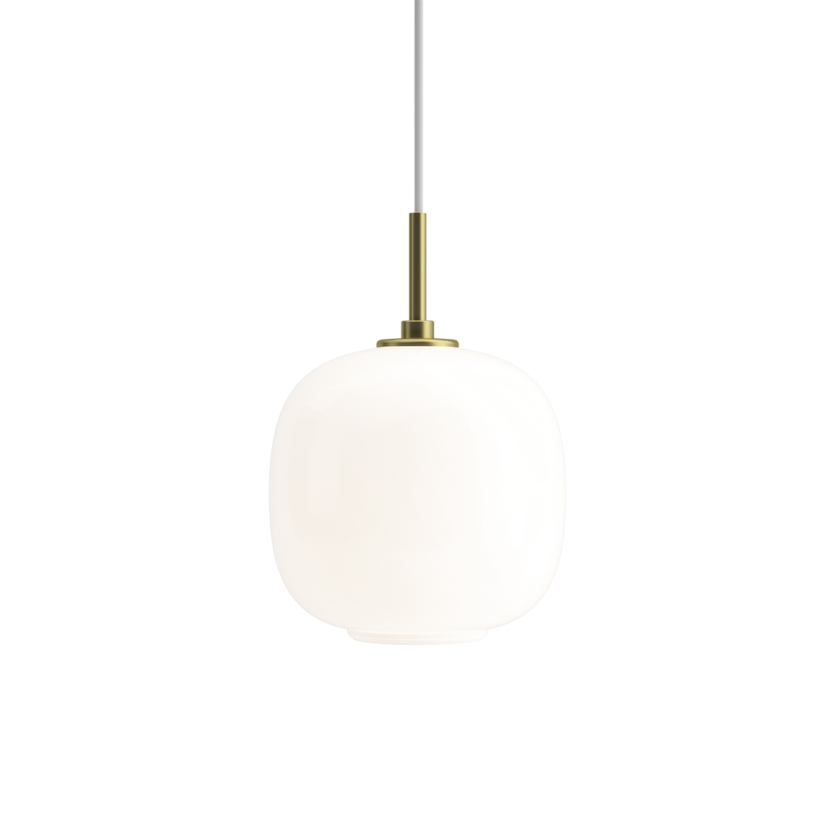 Louis Poulsen VL 45 Radiohus Pendelleuchte, Ø: 17,5 cm, Opalglas weiß