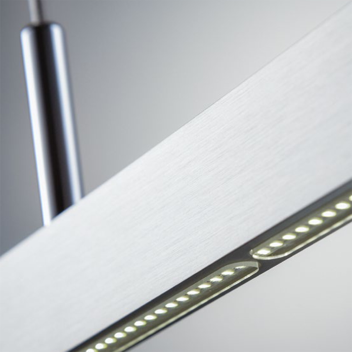 B+M Leuchten Easy LED Pendelleuchte, Nickel matt / Chrom, Unterlicht