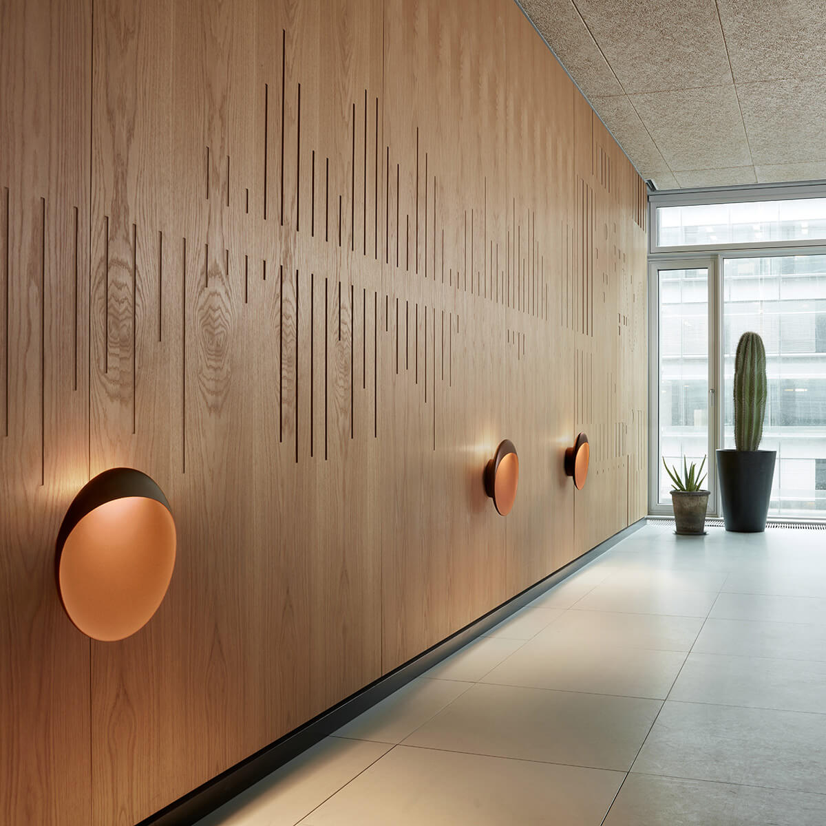 Louis Poulsen Flindt LED Wandleuchte, Ø: 30 cm, cortenfarben