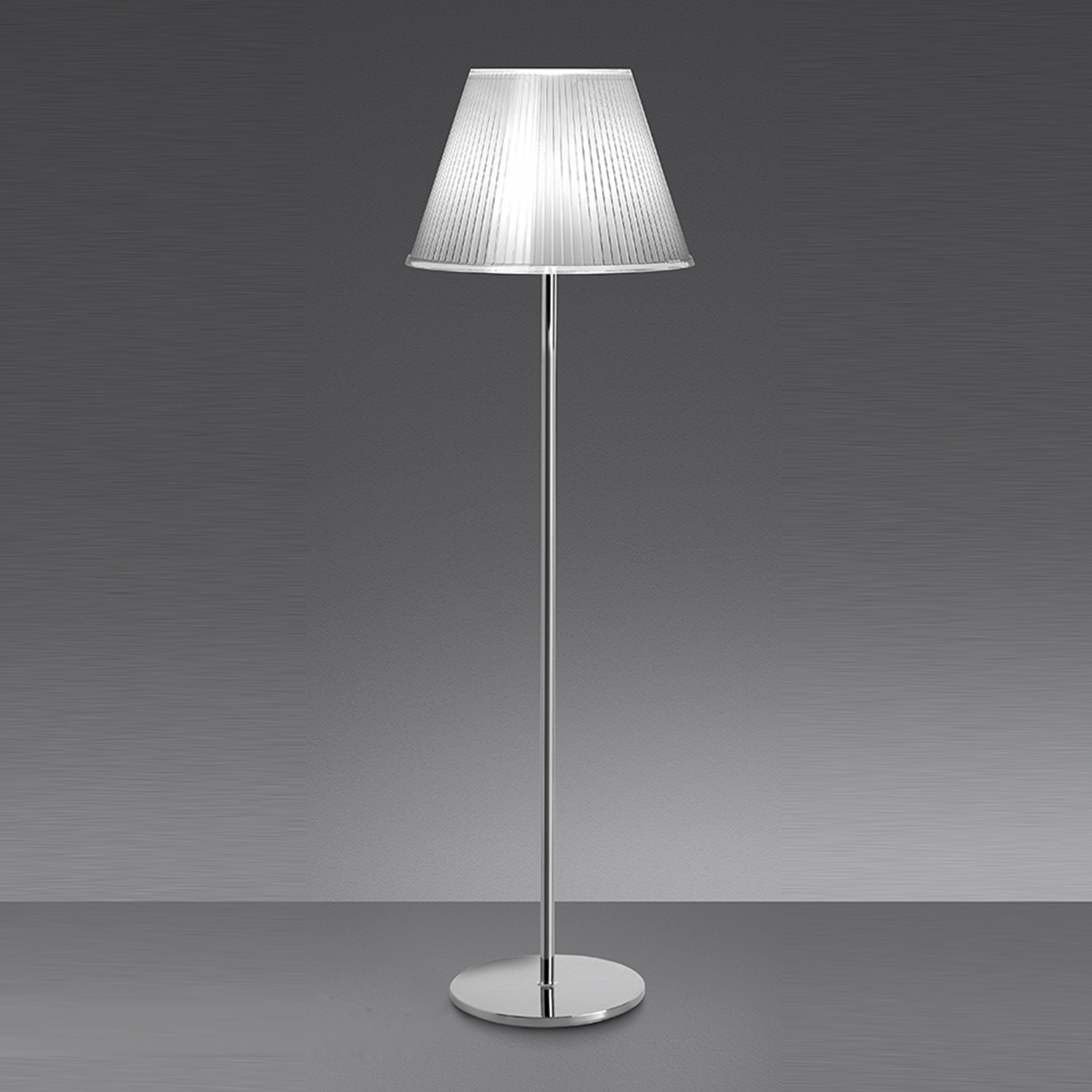 Artemide Design Choose Mega Terra, Schirm: weiß, Stuktur: Chrom