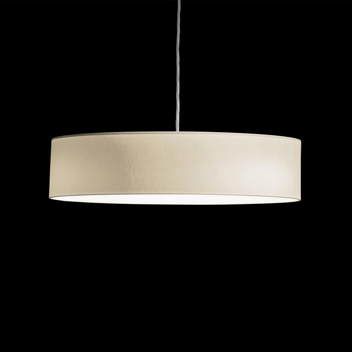 Holtkötter Vita P Pendelleuchte, Ø: 50 cm, Nickel matt, Chintz champagner