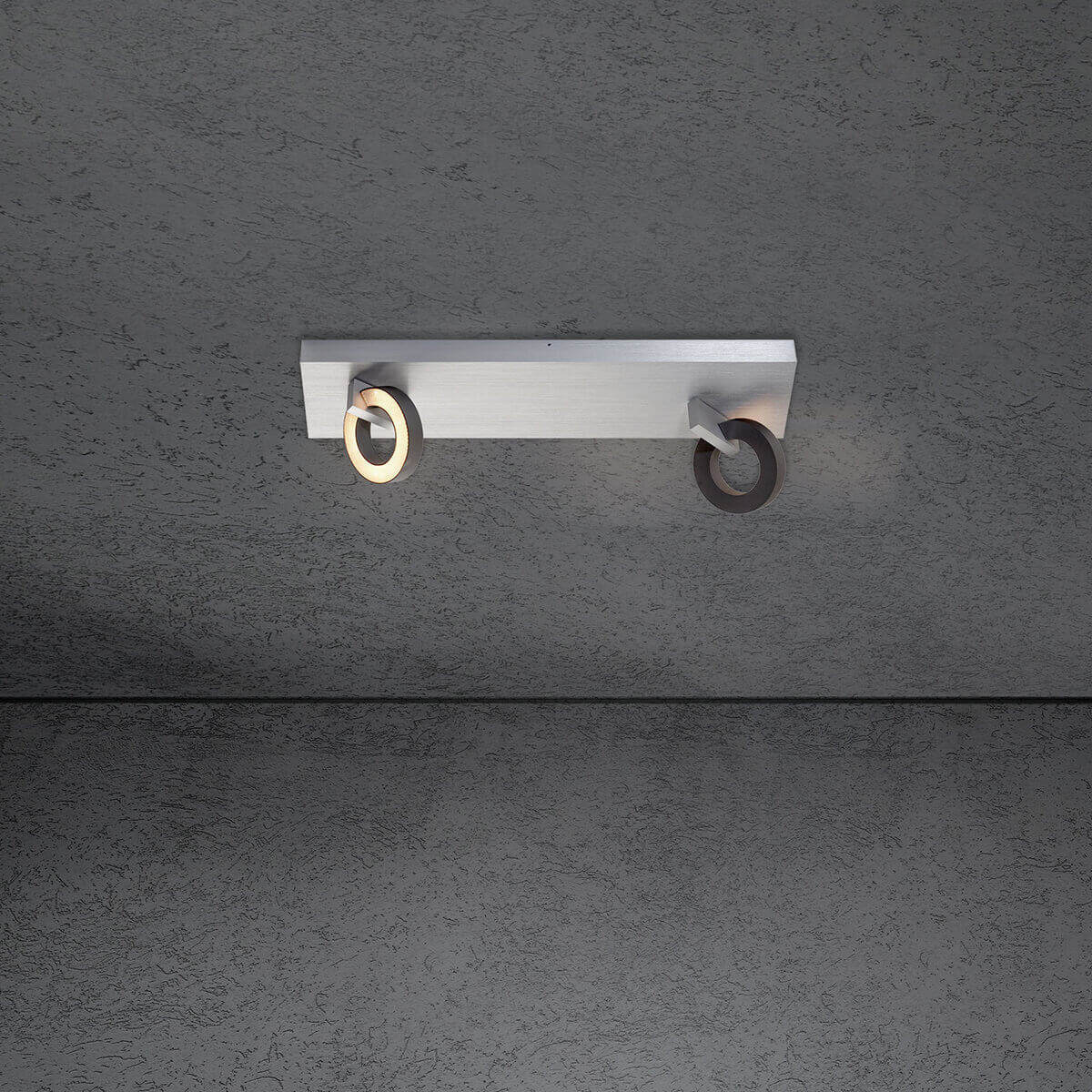 Alu geschliffen / anthrazit eloxal