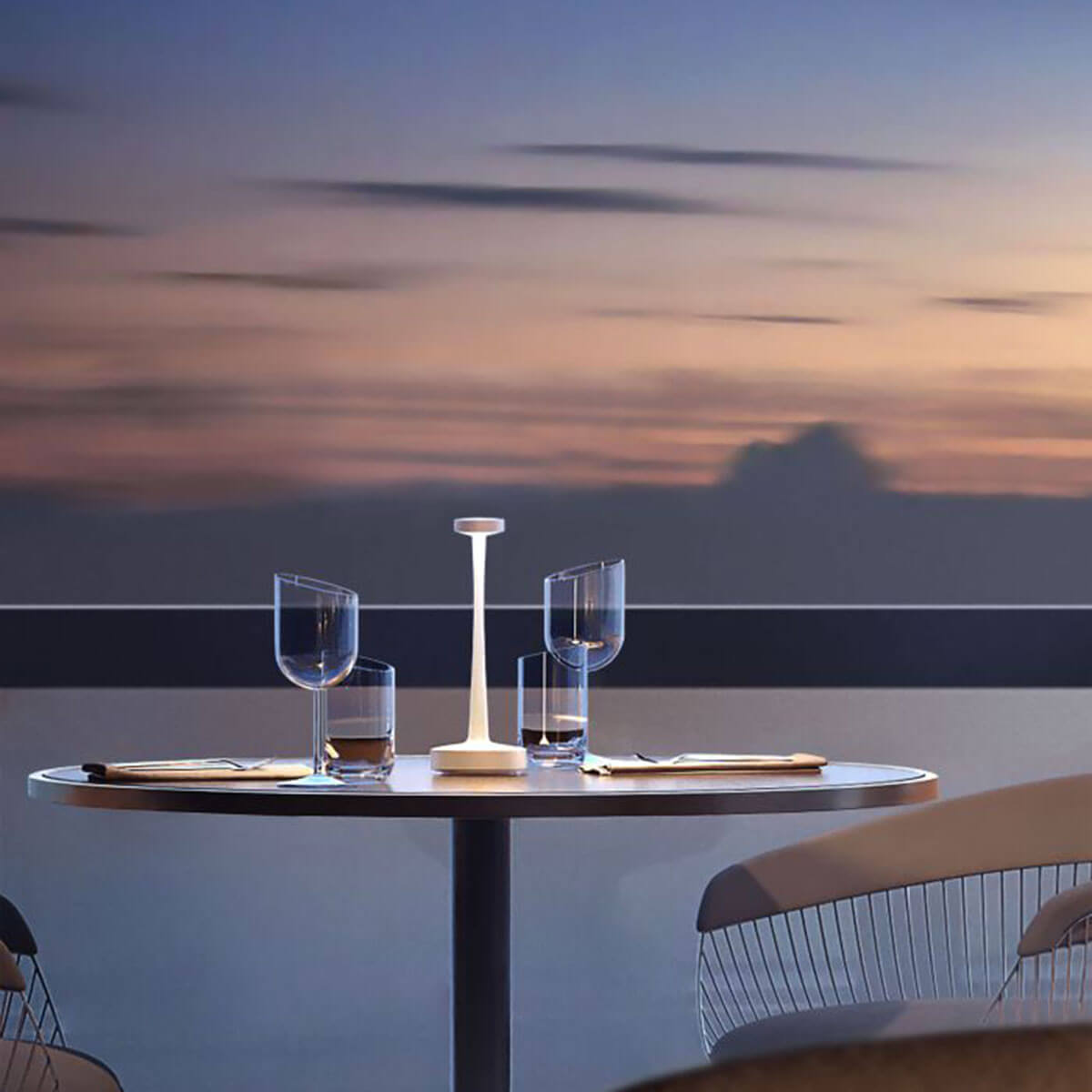 Villeroy & Boch Aarhus LED Akkuleuchte & Kerzenständer, weiß